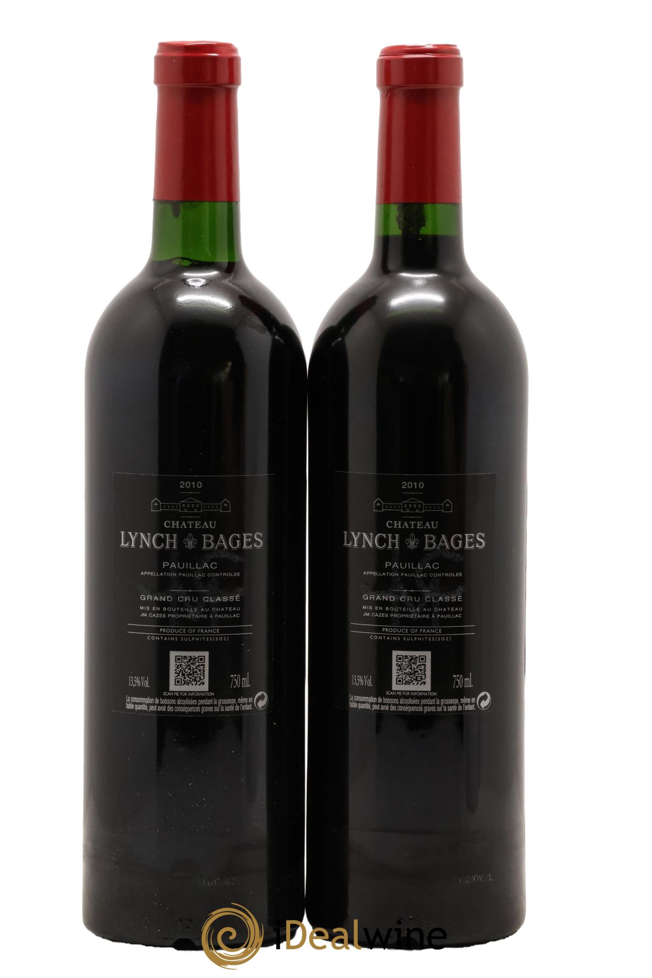 Château Lynch Bages 5ème Grand Cru Classé 2010 - Lotto di 2 bottiglie - 1
