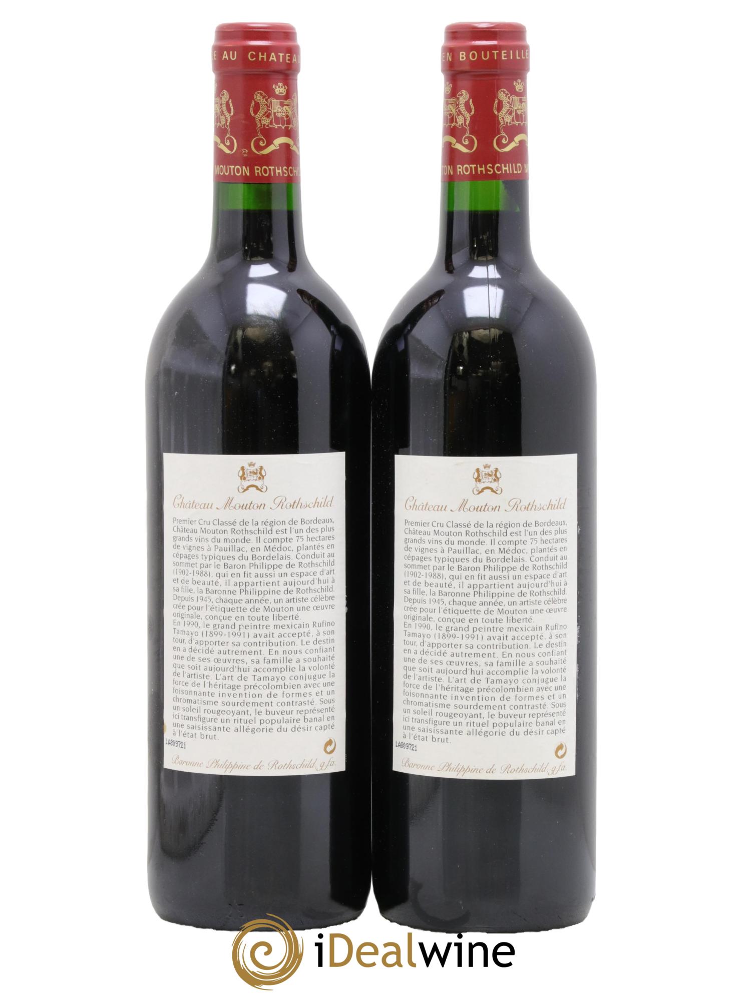 Château Mouton Rothschild 1er Grand Cru Classé 1998 - Lot of 2 bottles - 1