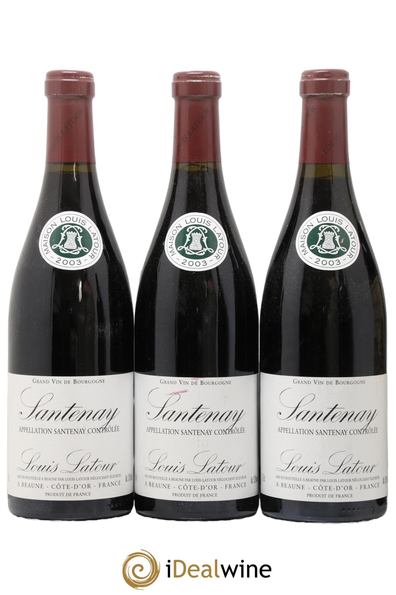 Santenay Louis Latour 2003 - Lot de 3 bouteilles - 0