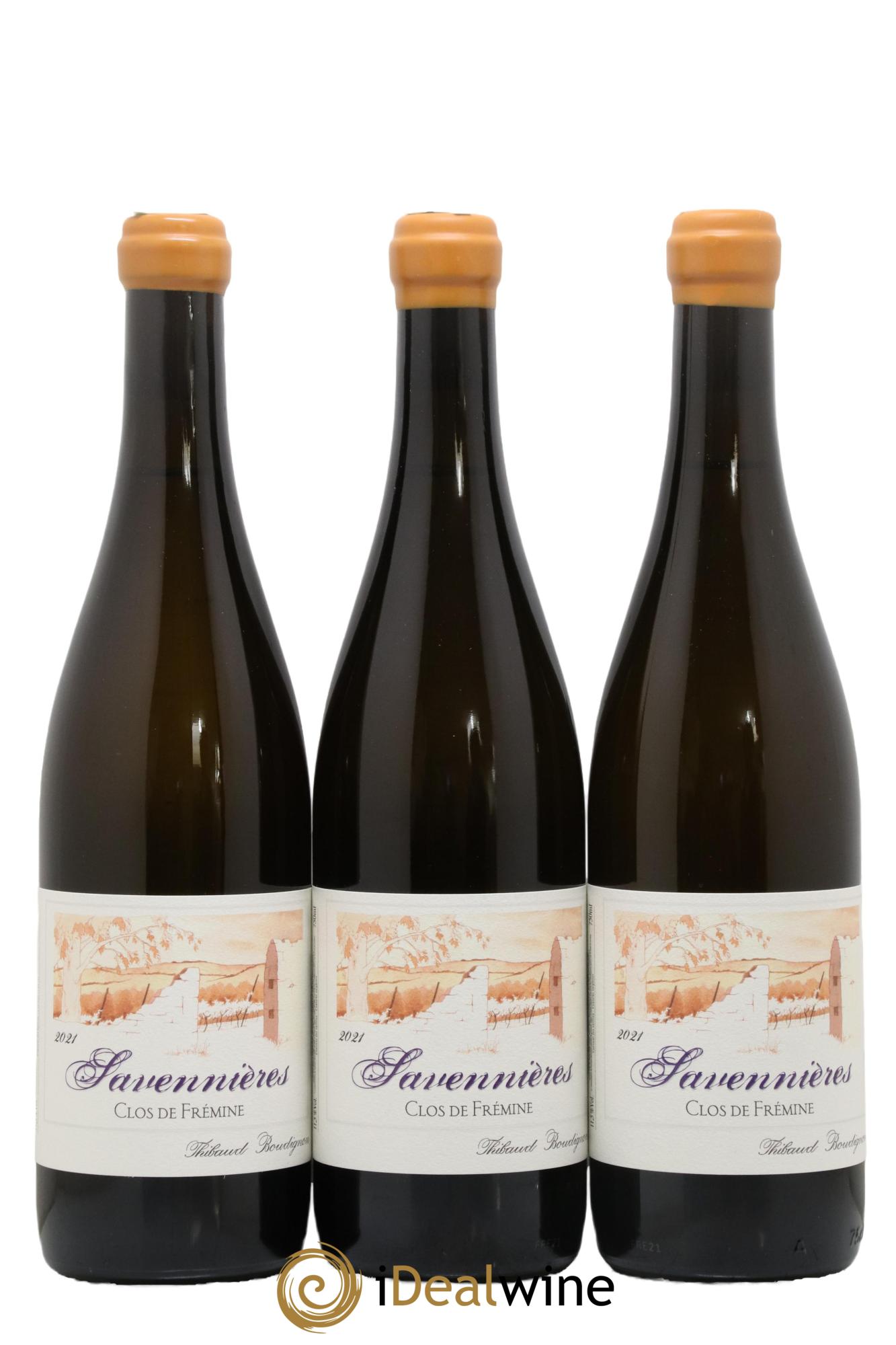 Savennières Clos de Frémine Thibaud Boudignon 2021 - Lot de 3 bouteilles - 0
