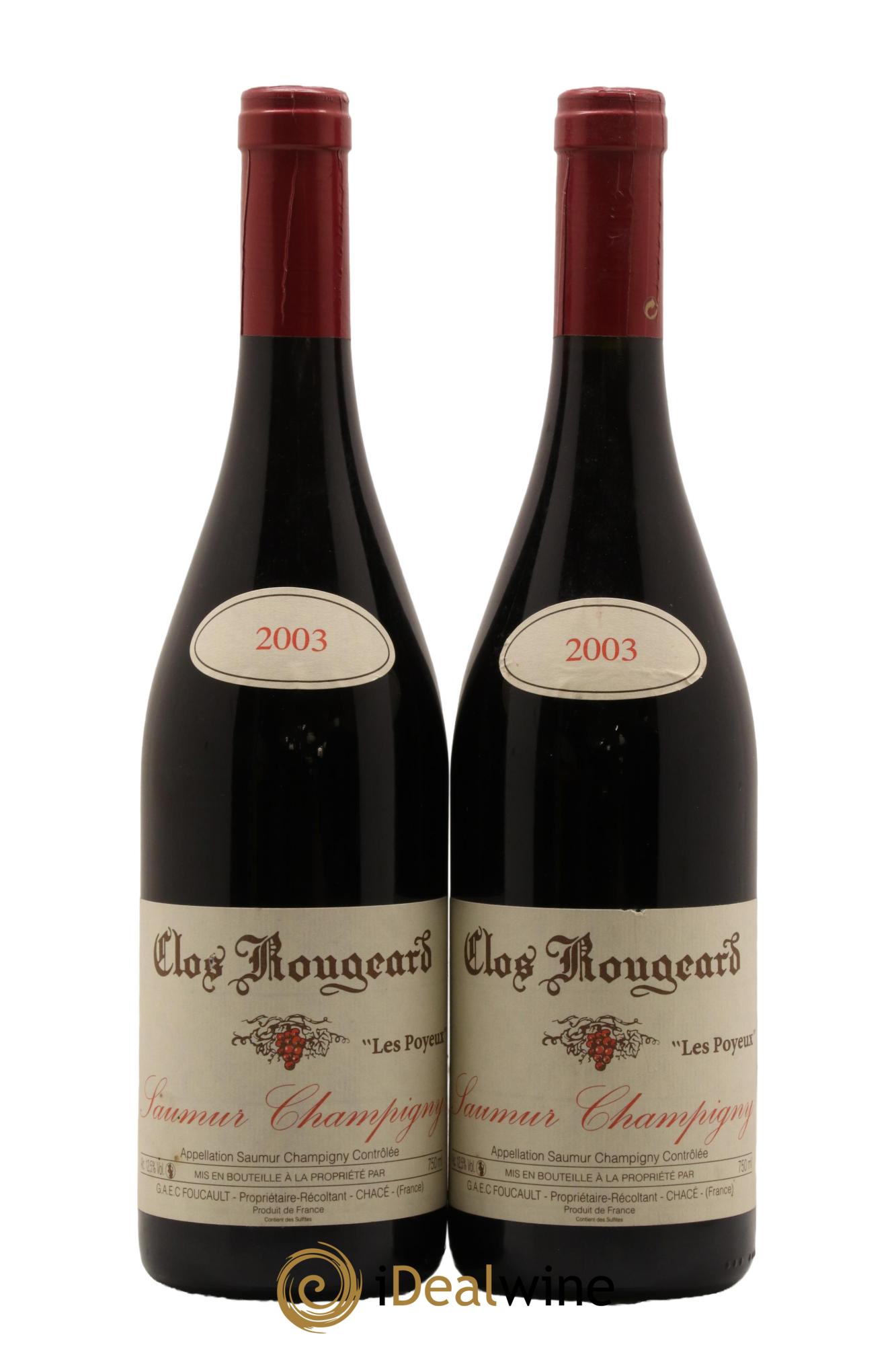 Saumur-Champigny Les Poyeux Clos Rougeard 2003 - Lot de 2 bouteilles - 0