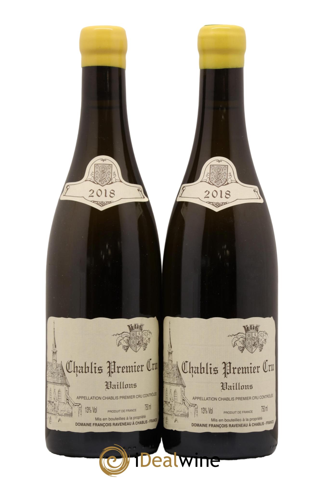 Chablis 1er Cru Vaillons Raveneau (Domaine) 2018 - Lot de 2 bouteilles - 0