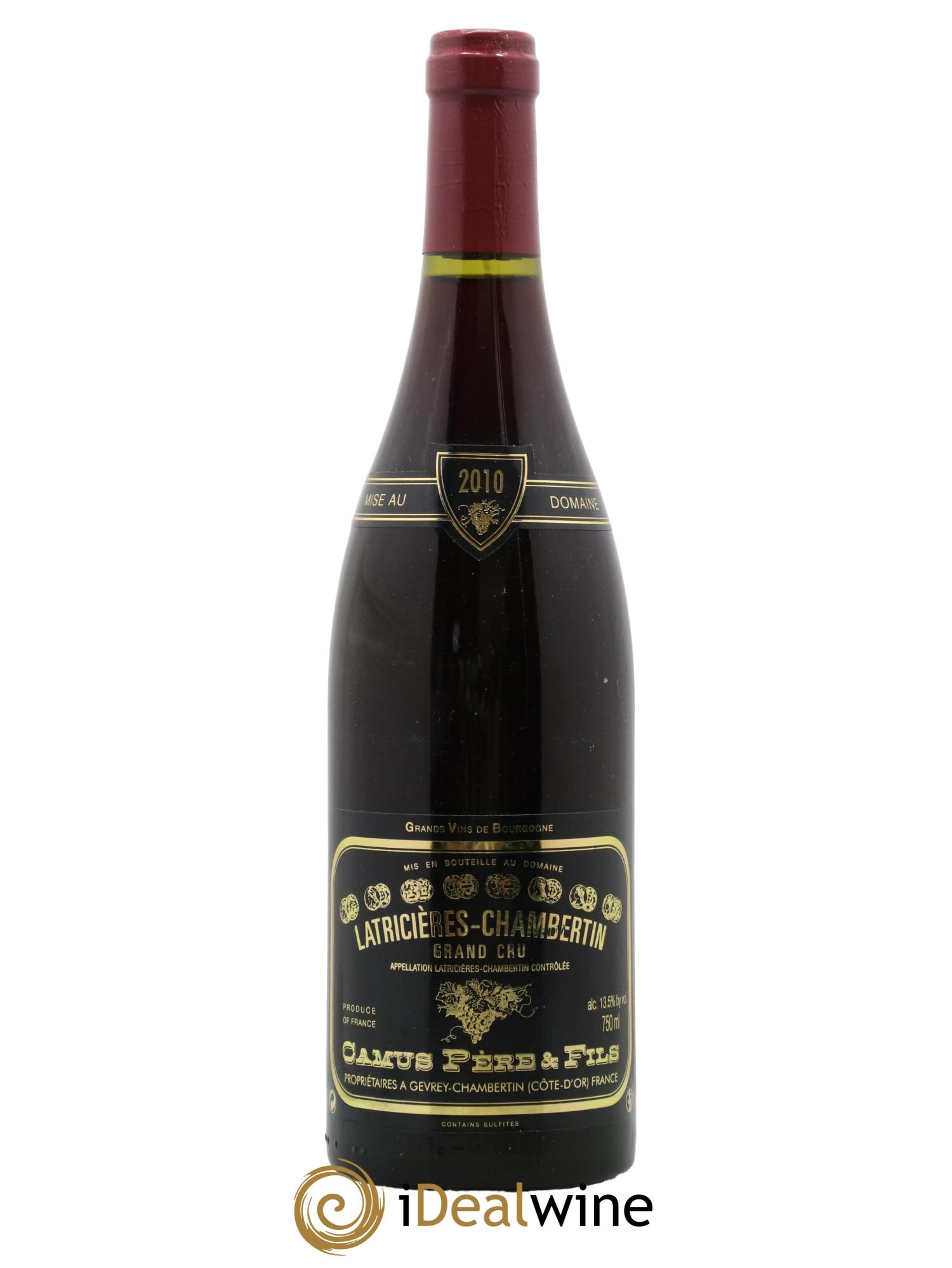 Latricières-Chambertin Grand Cru Camus Père et Fils (Domaine) 2010 - Lot de 1 bouteille - 0