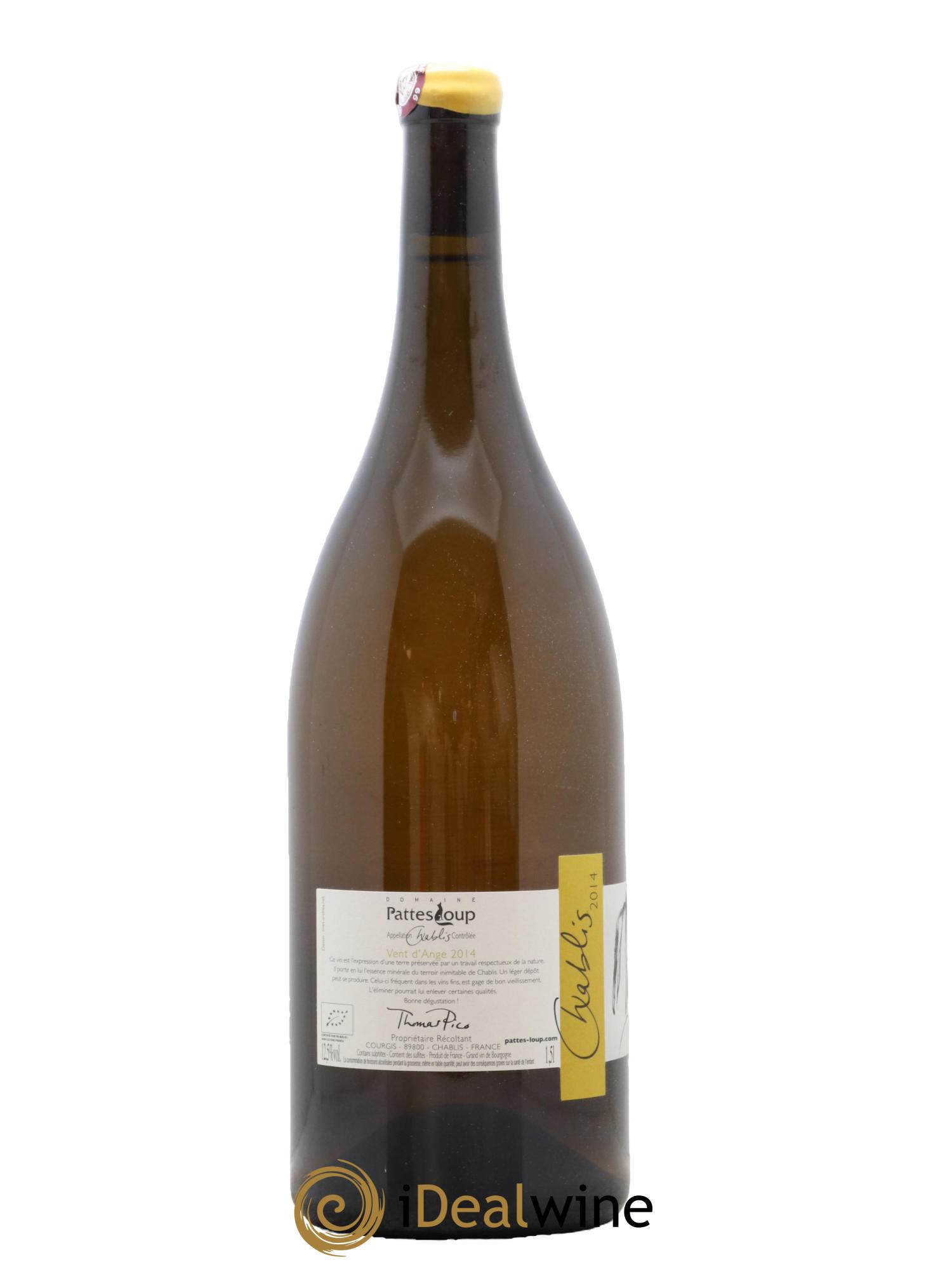 Chablis Vent d'Ange Pattes Loup (Domaine) 2014 - Lot de 1 magnum - 1