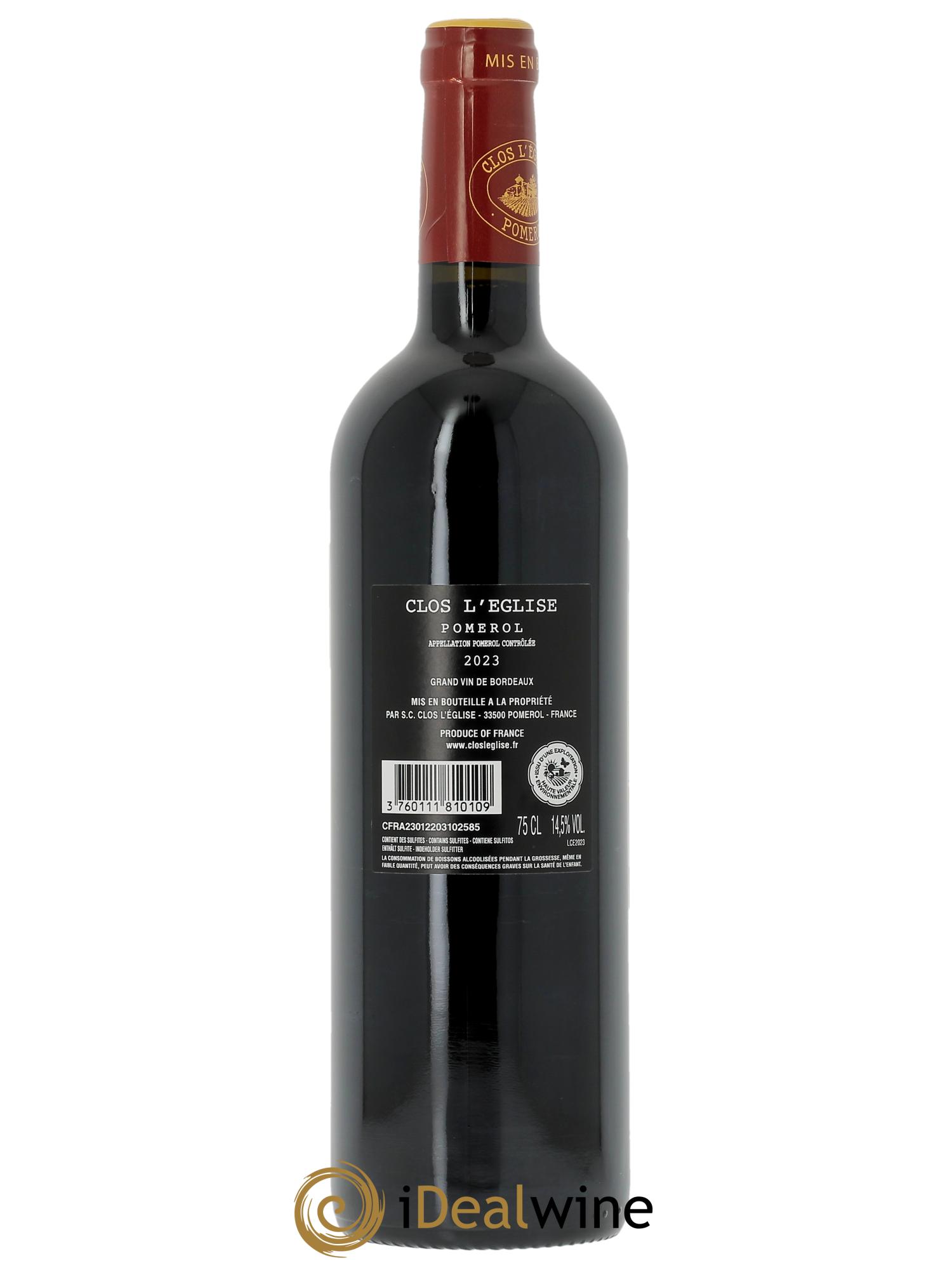 Clos l'Eglise  2023 - Lot of 1 bottle - 1