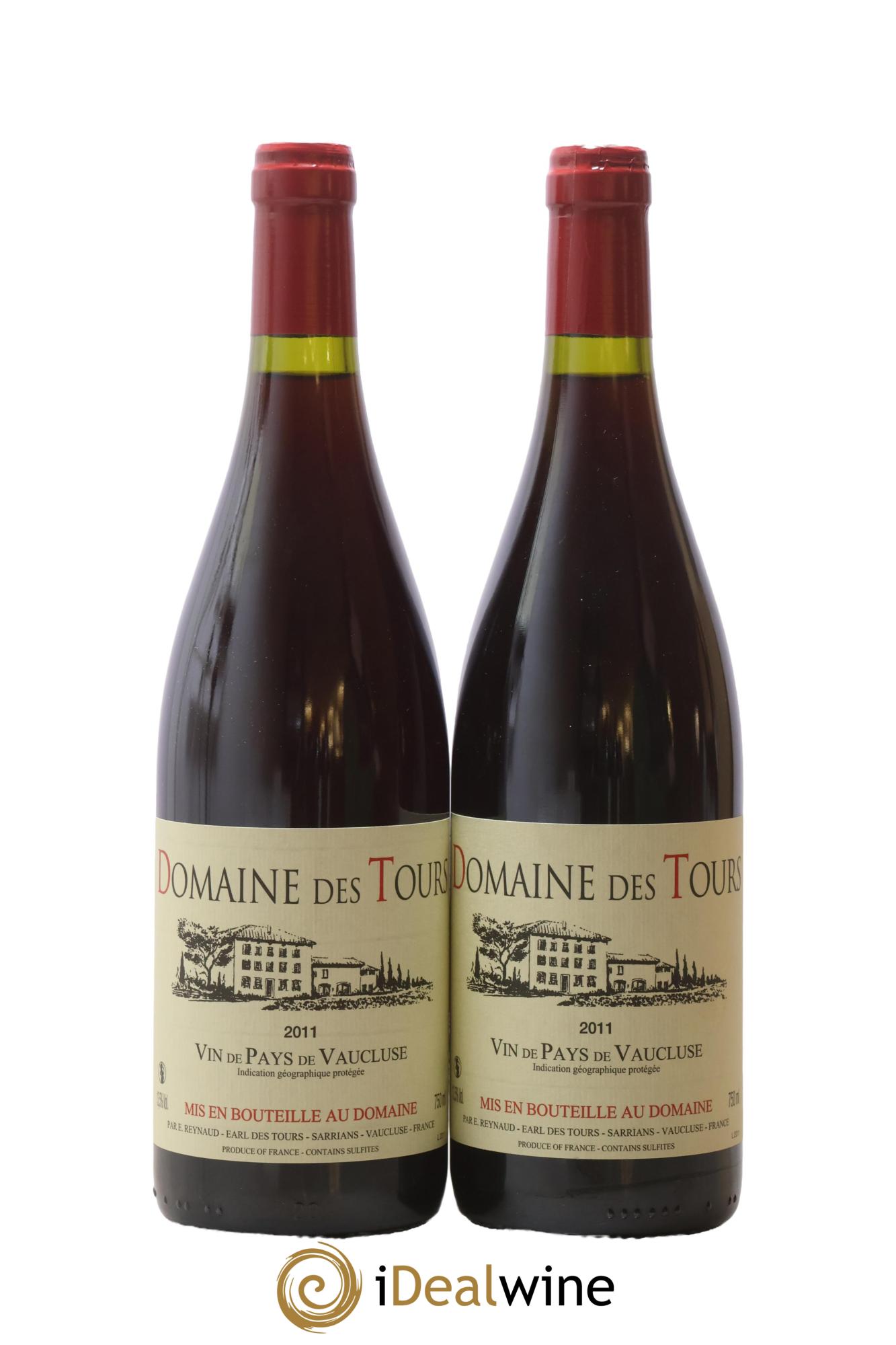 IGP Vaucluse (Vin de Pays de Vaucluse) Domaine des Tours Emmanuel Reynaud 2011 - Lot de 2 bouteilles - 0