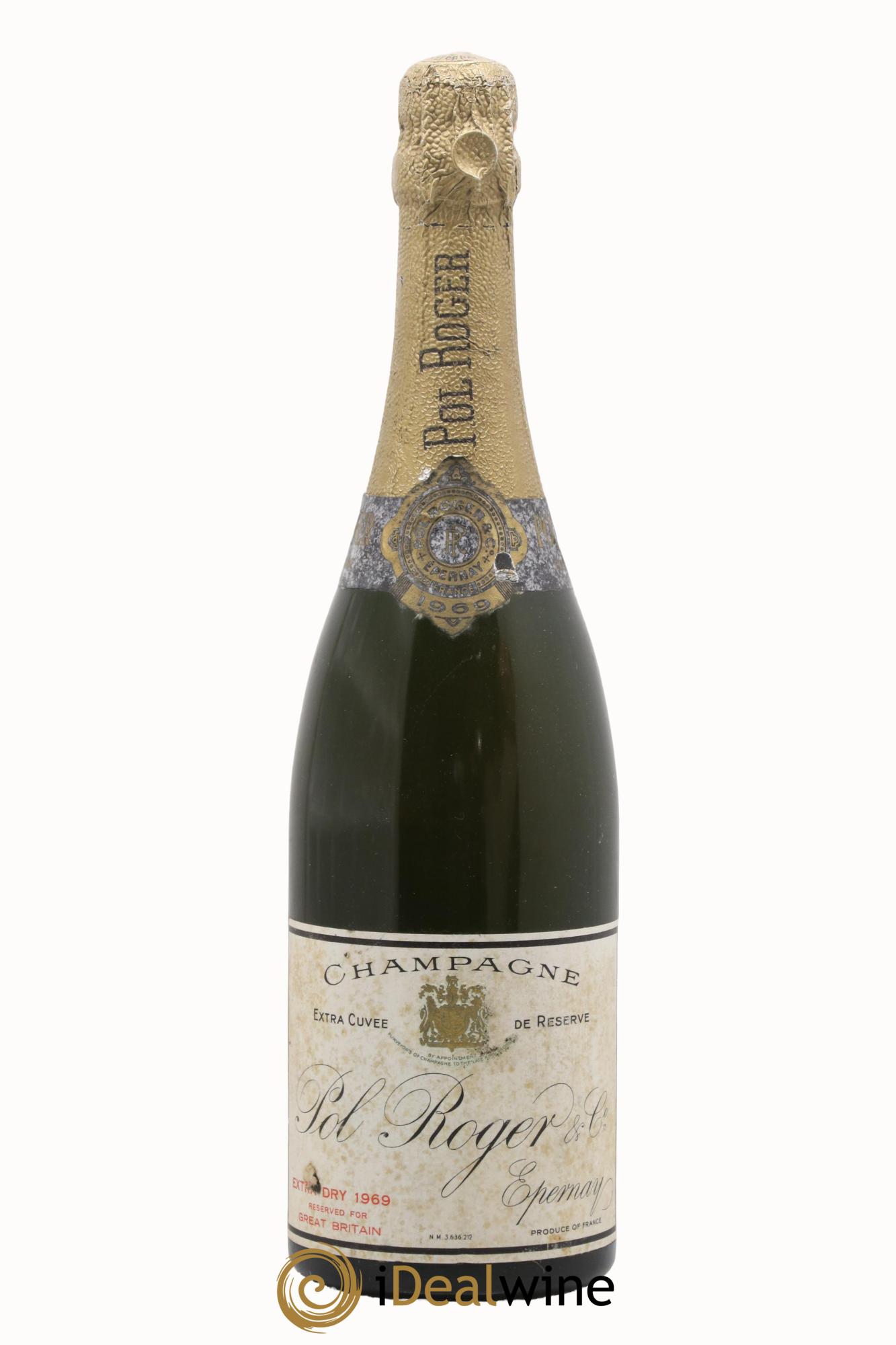 Extra Cuvée de Réserve Pol Roger 1969 - Posten von 1 Flasche - 0