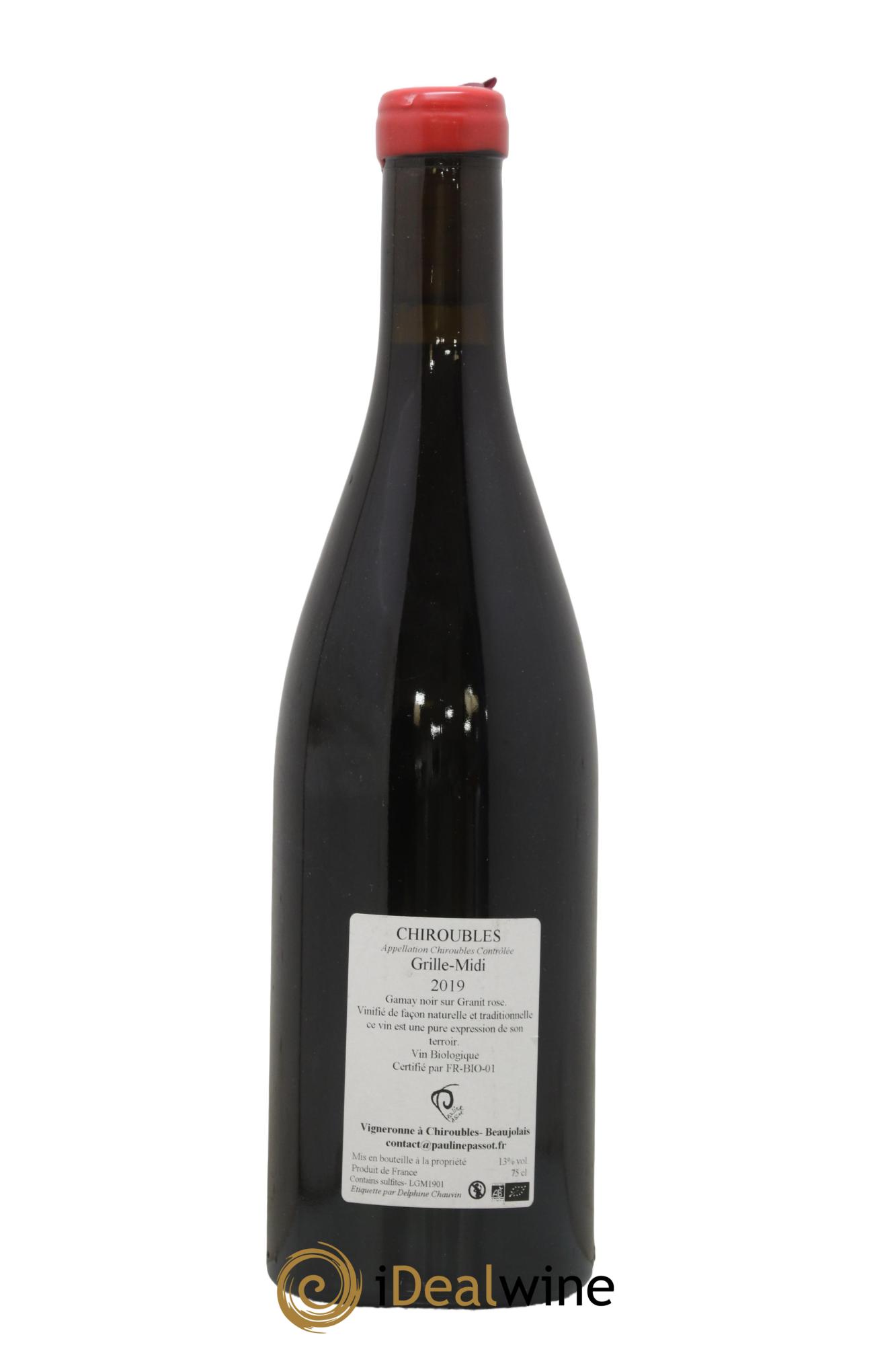 Chiroubles Grille-Midi Pauline Passot 2019 - Lot of 1 bottle - 1