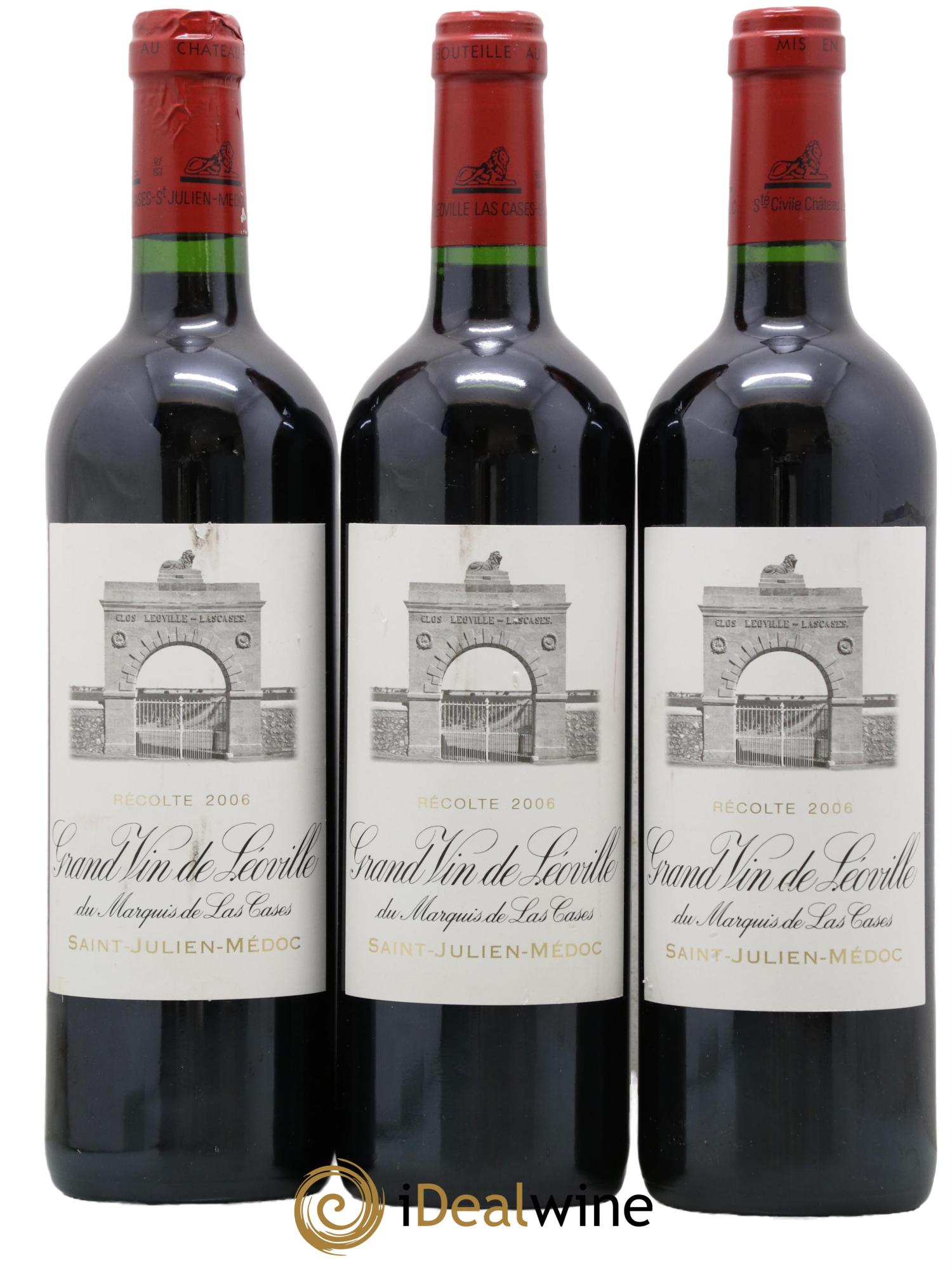 Château Léoville Las Cases 2ème Grand Cru Classé 2006 - Lot de 3 bouteilles - 0