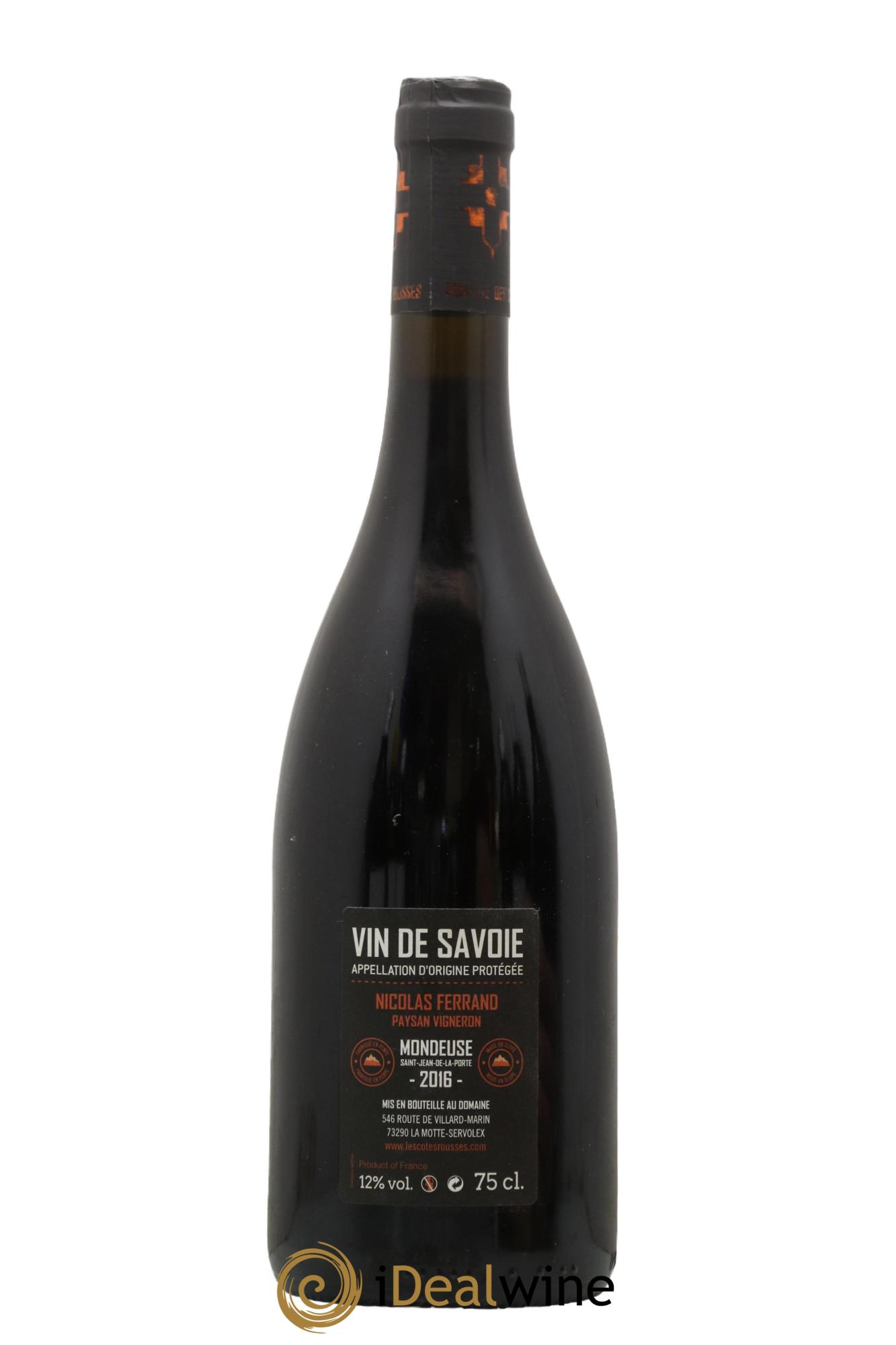 Vin de Savoie Saint-Jean-de-la-Porte Coteau de la Mort Domaine des Cotes Rousses 2016 - Lot de 1 bouteille - 1