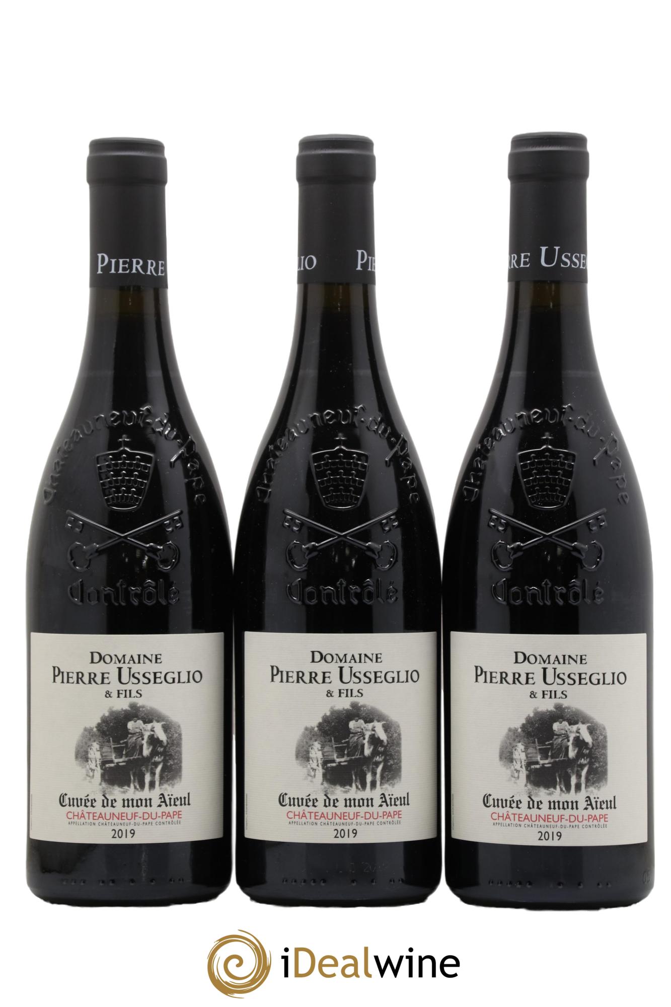 Châteauneuf-du-Pape Cuvée de mon Aïeul Pierre Usseglio & Fils 2019 - Lot de 3 bouteilles - 0