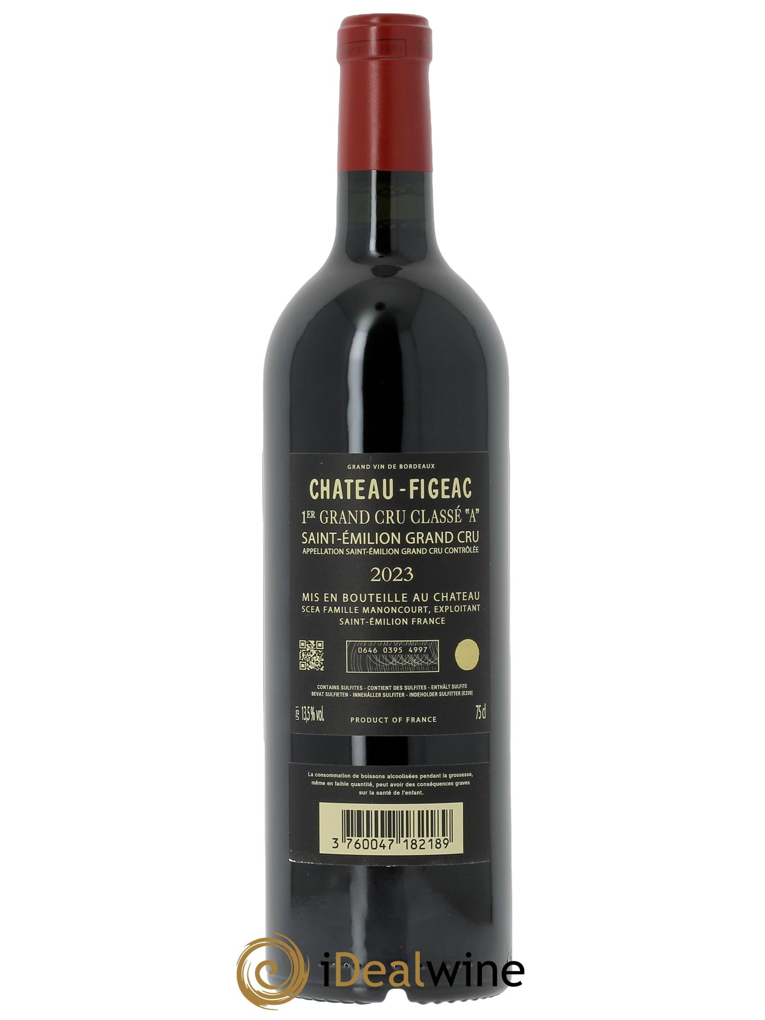 Château Figeac 1er Grand Cru Classé A (CBO à partir de 3 bts) 2023 - Lot de 1 bouteille - 1