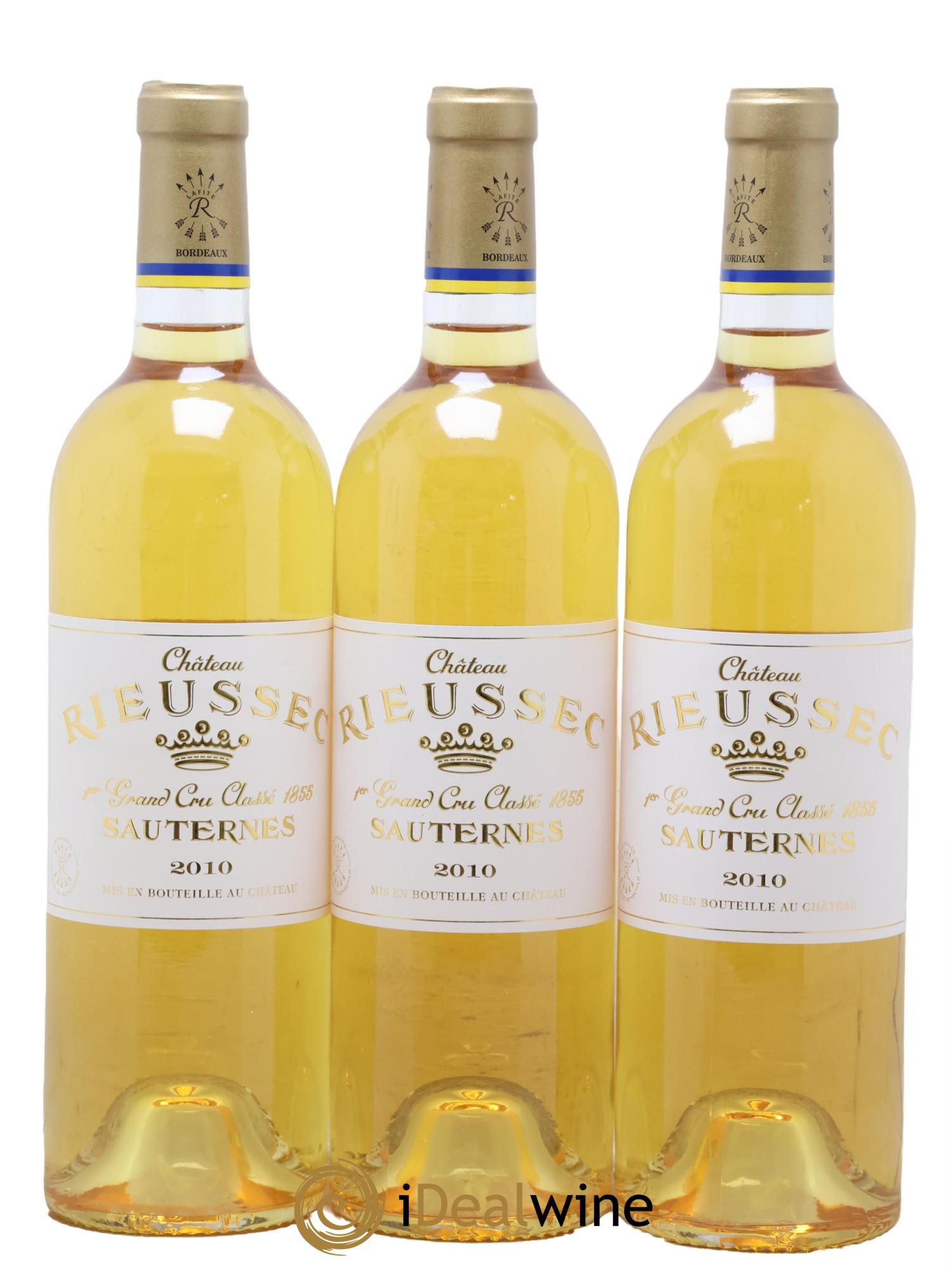 Château Rieussec 1er Grand Cru Classé 2010 - Lot de 3 bouteilles - 0