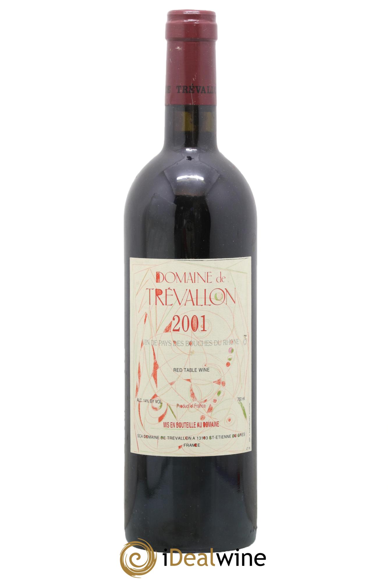 VDP Bouches du Rhône Trévallon (Domaine de) Eloi Dürrbach 2001 - Lot de 1 bouteille - 0