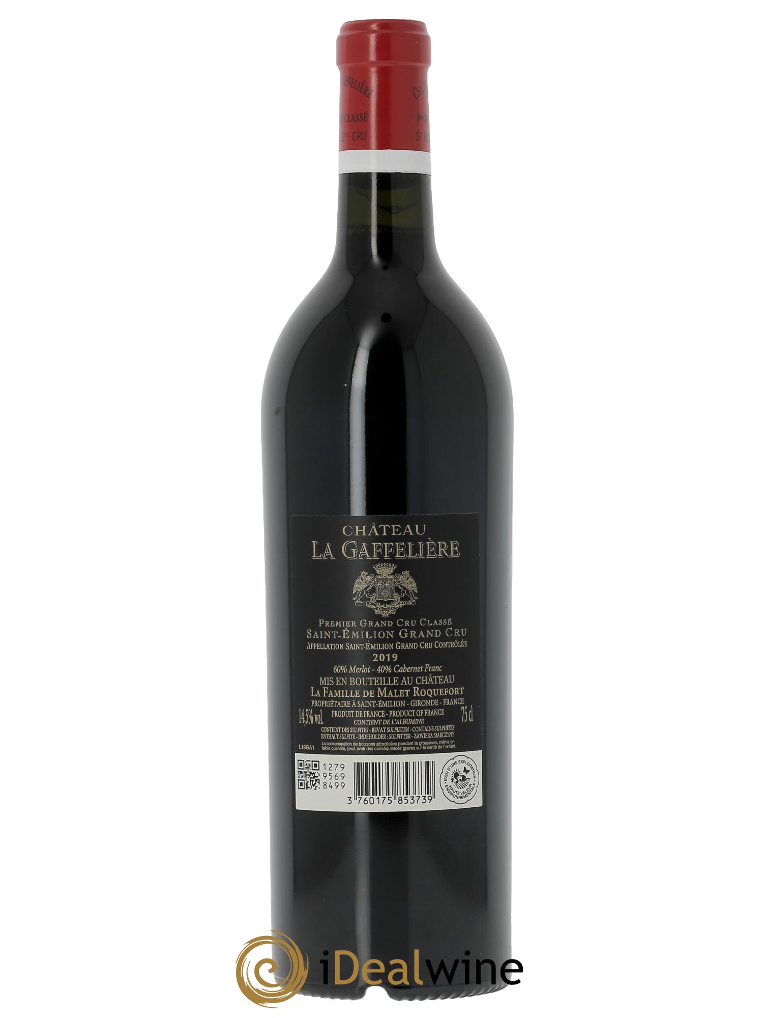 Château la Gaffelière 1er Grand Cru Classé B (Cassetta in legno a partire da 12 bt) 2019 - Lotto di 1 bottiglia - 1