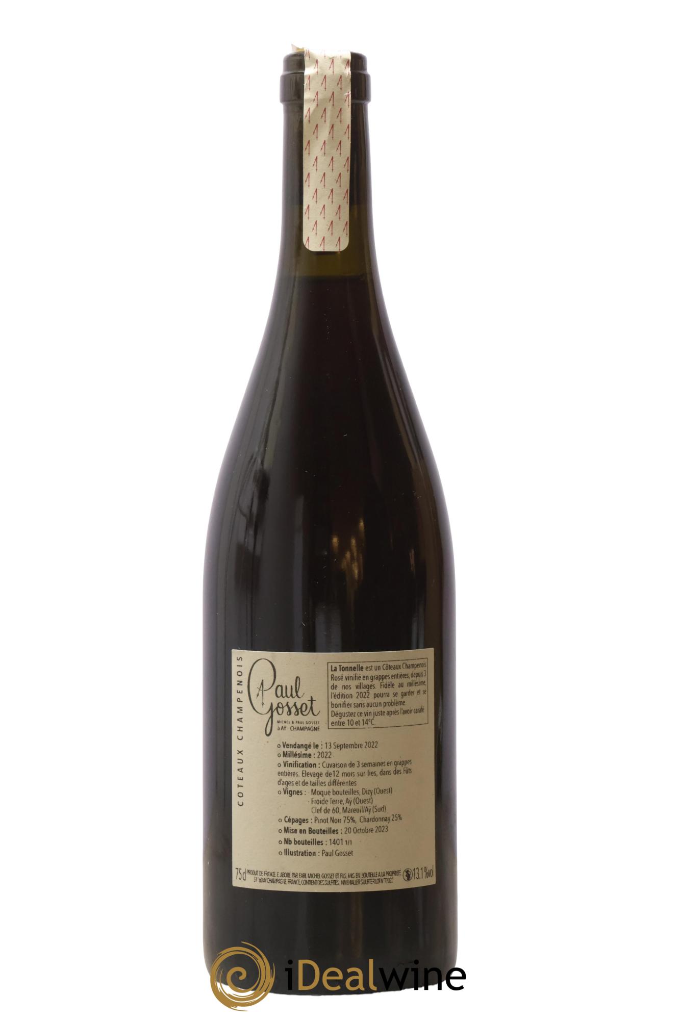 Coteaux Champenois La Tonelle Paul Gosset 2022 - Lot of 1 bottle - 1