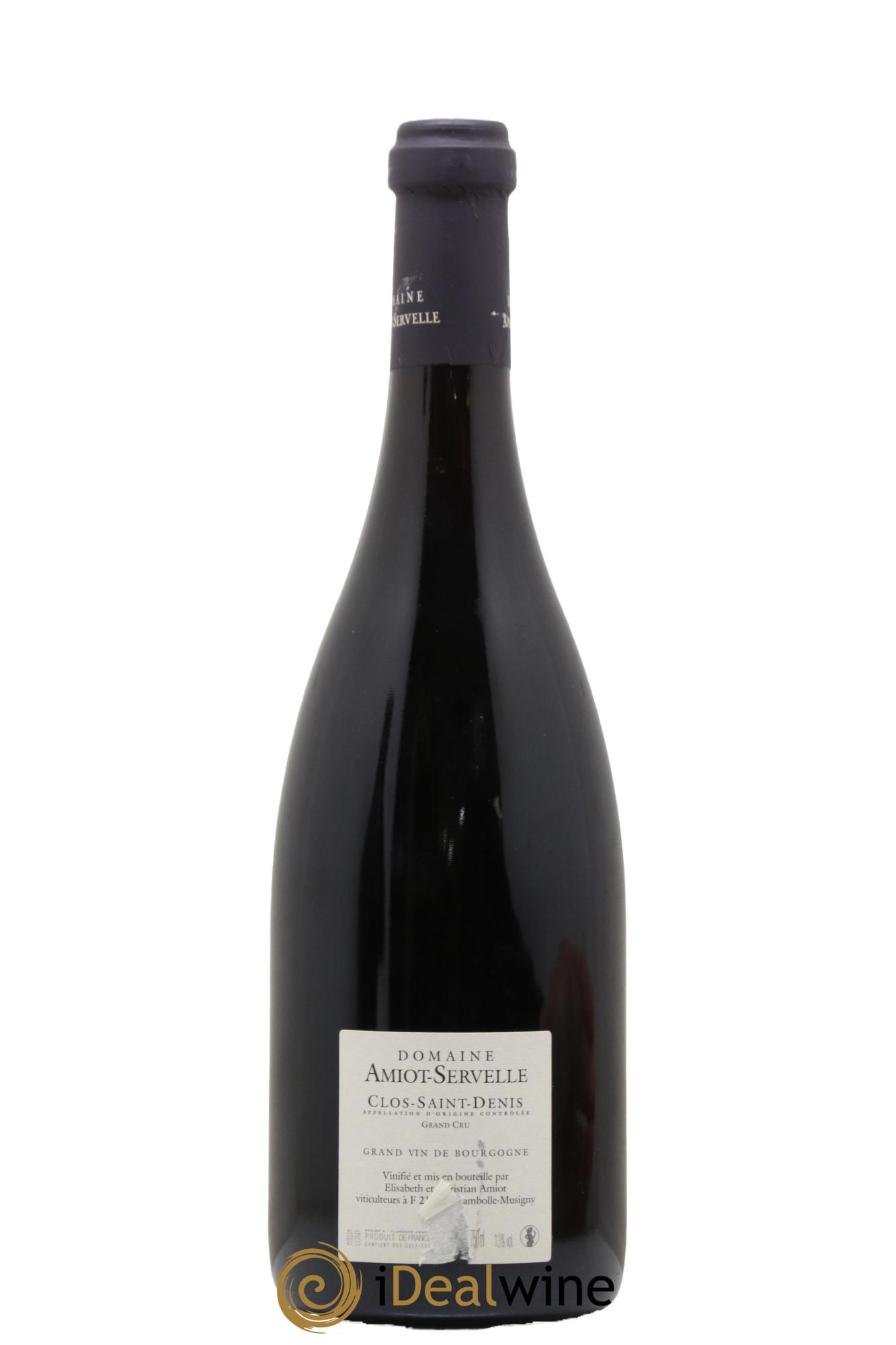 Clos Saint-Denis Grand Cru Amiot-Servelle 2010 - Lot de 1 bouteille - 1