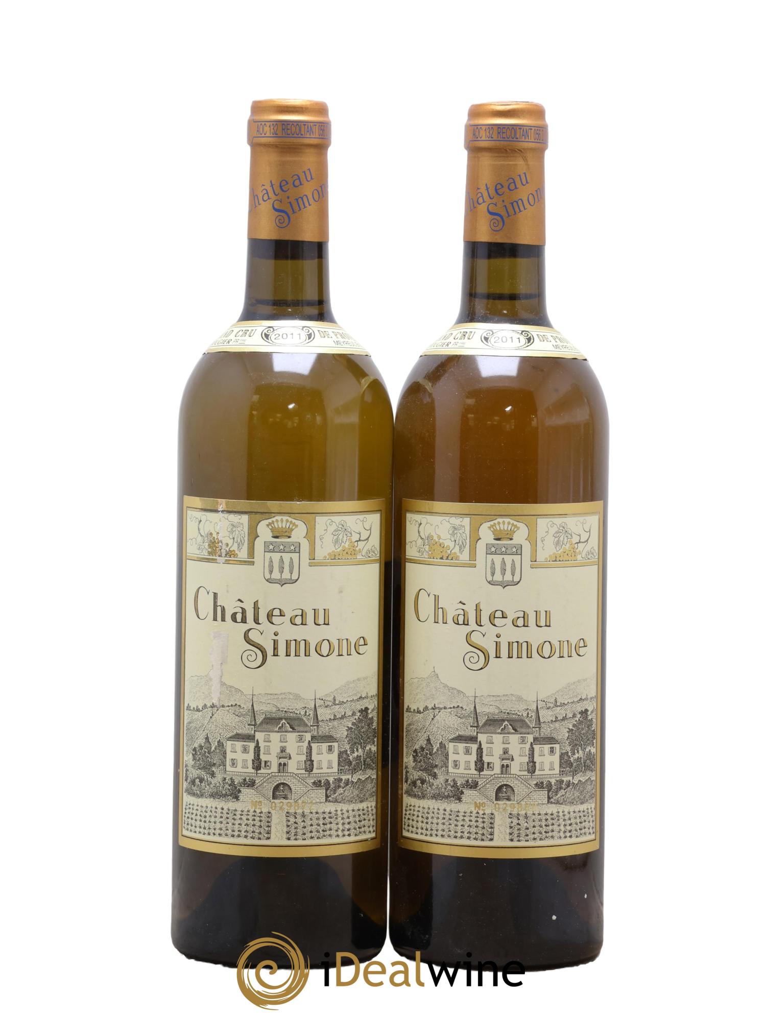 Palette Château Simone Famille Rougier 2011 - Posten von 2 Flaschen - 0