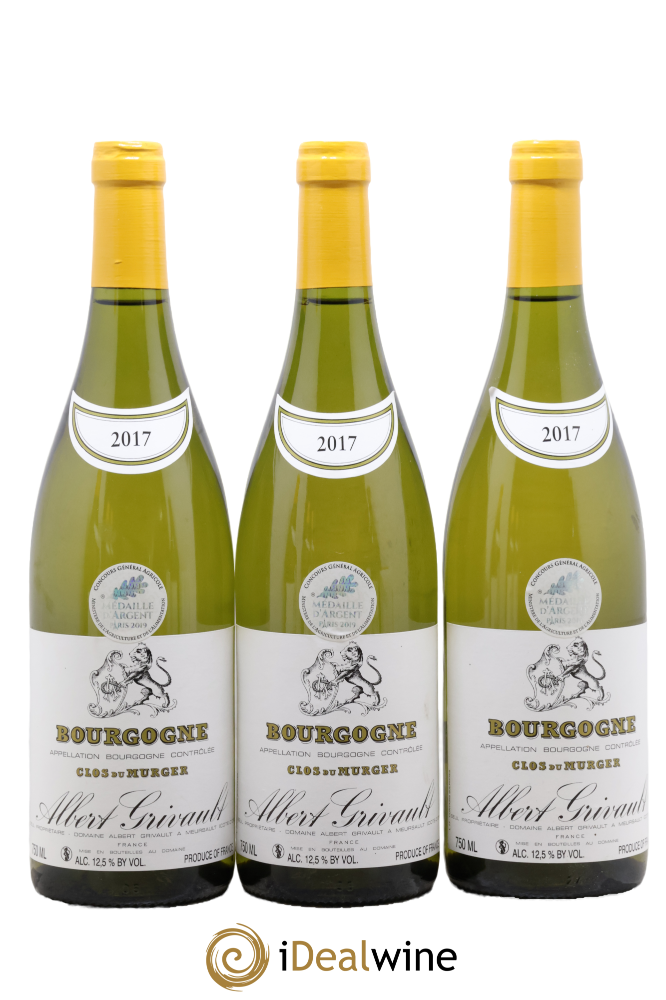 Bourgogne Clos Du Murger Albert Grivault 2017 - Posten von 3 Flaschen - 0