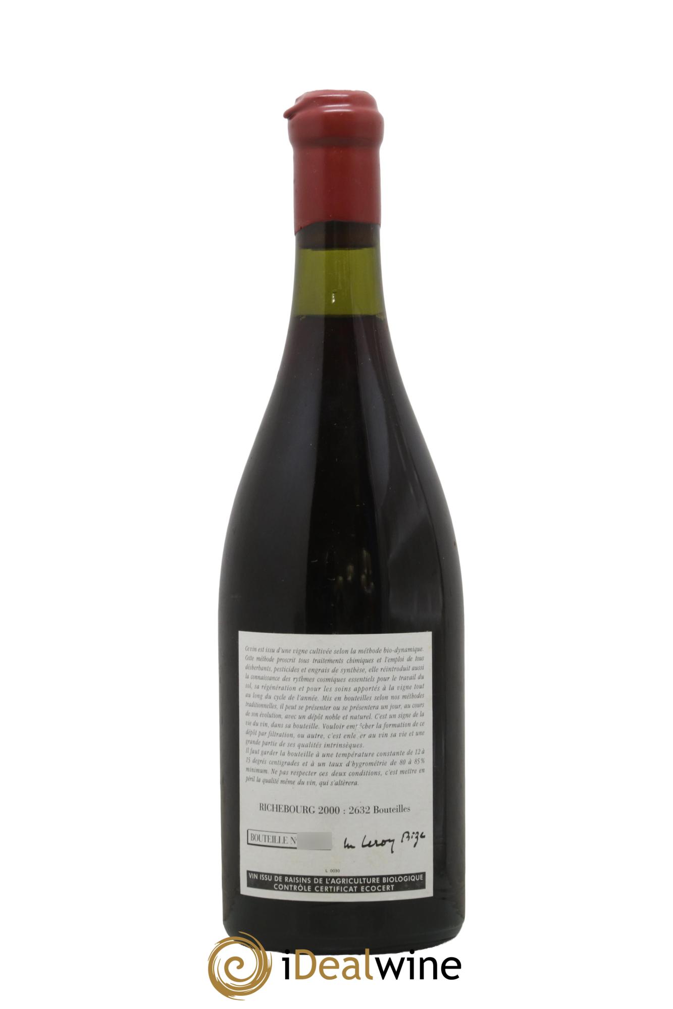Richebourg Grand Cru Leroy (Domaine) 2000 - Lot de 1 bouteille - 1
