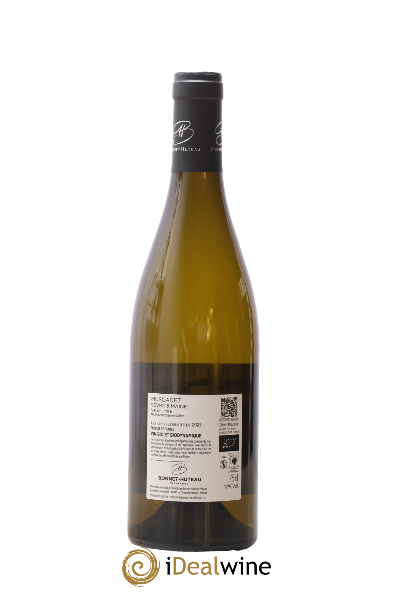 Muscadet-Sèvre-et-Maine sur lie Les Gautronnières Bonnet-Huteau 2025 - Lot of 1 bottle - 1