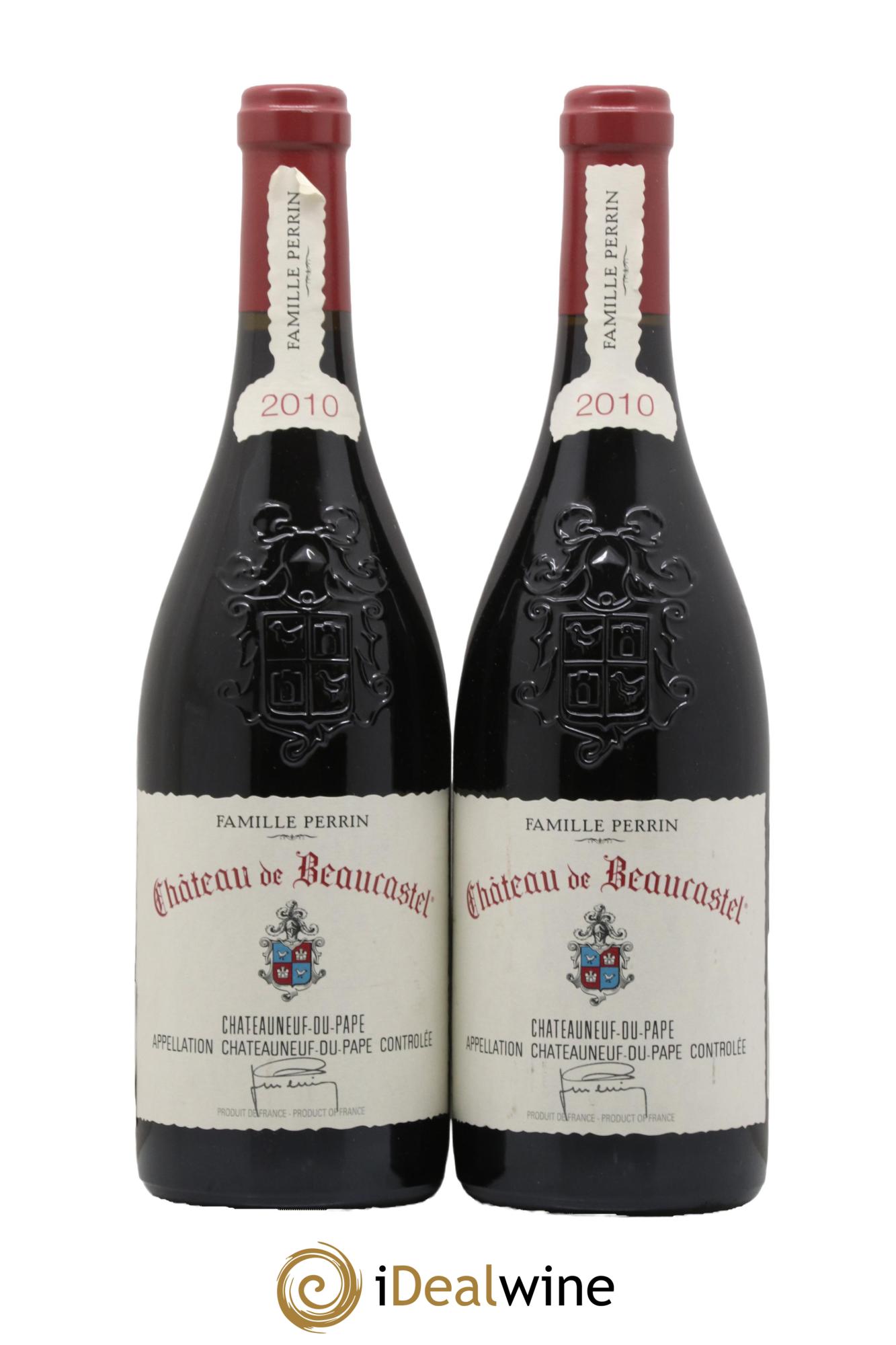 Châteauneuf-du-Pape Château de Beaucastel Famille Perrin 2010 - Lotto di 2 bottiglie - 0