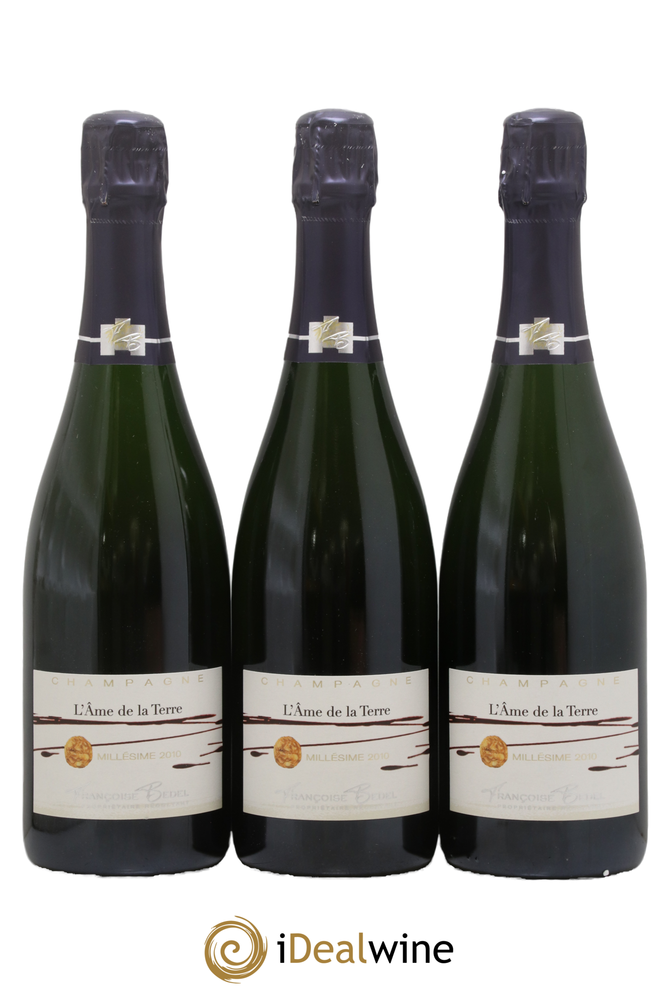 L'âme de la Terre Extra-Brut Françoise Bedel et Fils 2010 - Posten von 3 Flaschen - 0