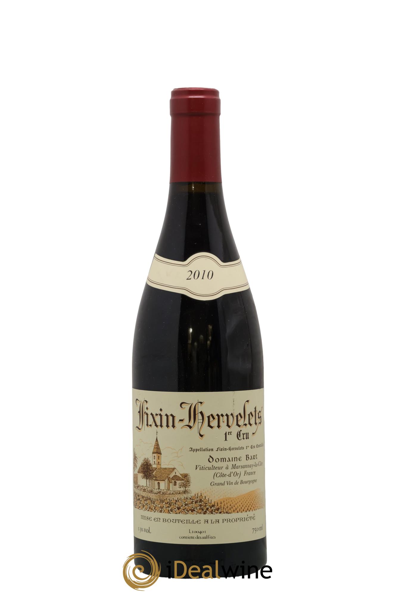 Fixin 1er Cru Hervelets Bart (Domaine) 2010 - Lot de 1 bouteille - 0