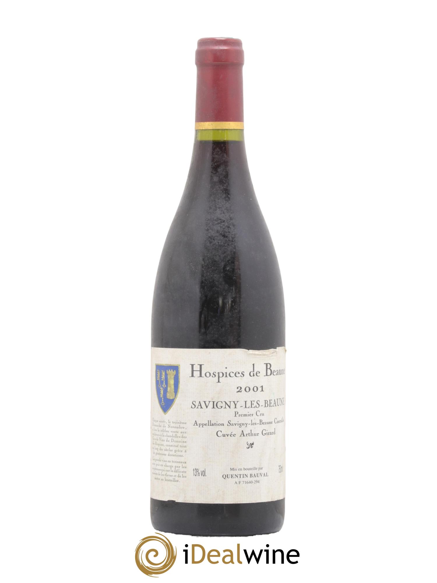 Savigny-lès-Beaune 1er Cru Cuvee Arthur Girard Hospices de Beaune 2001 - Lot de 1 bouteille - 0