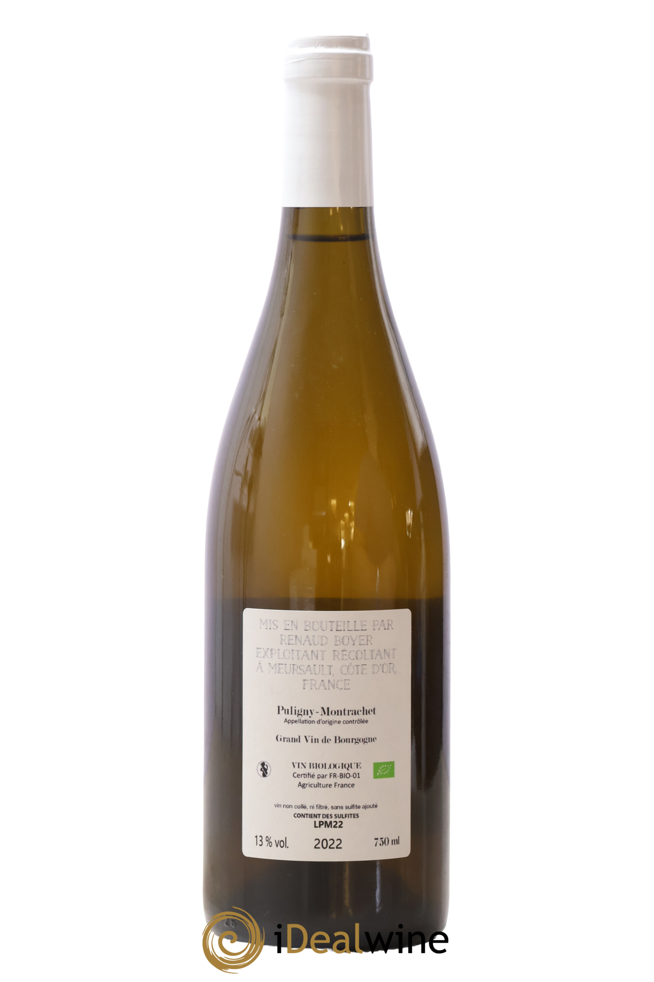 Puligny-Montrachet Les Reuchaux Renaud Boyer 2022 - Lot de 1 bouteille - 1