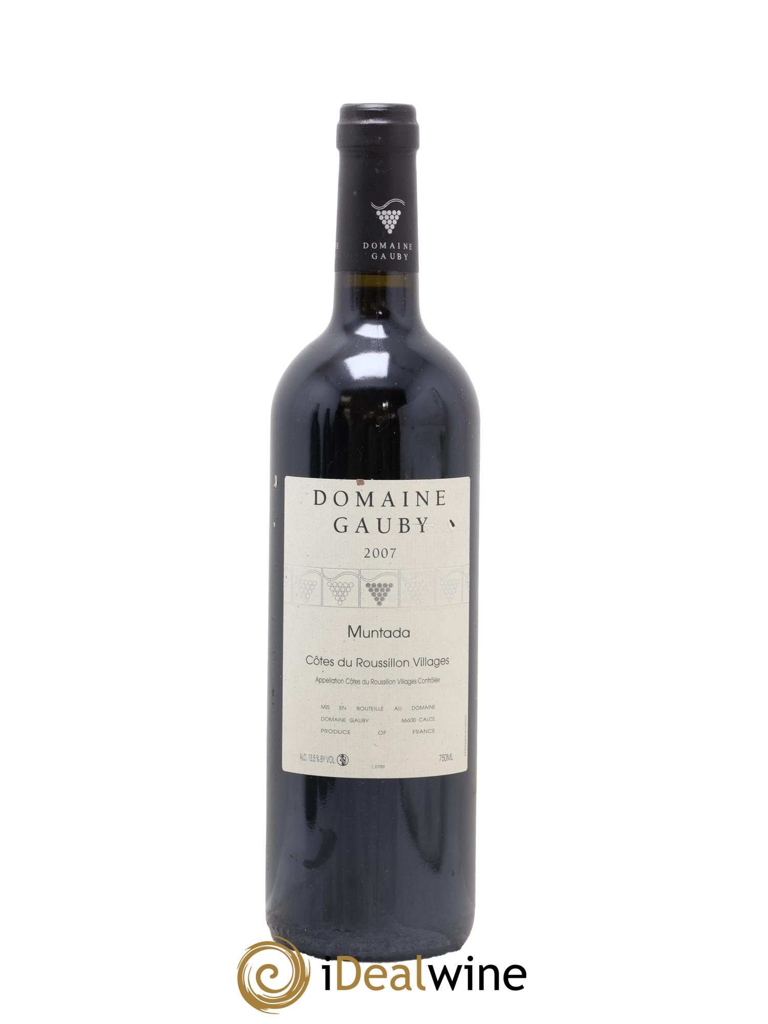 Côtes Catalanes (anciennement Côtes du Roussillon Villages) La Muntada Gauby (Domaine) 2007 - Lot de 1 bouteille - 0