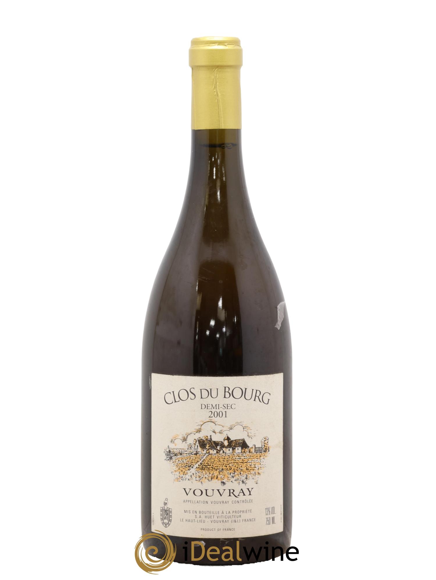 Vouvray Clos du Bourg Demi-Sec Domaine Huet 2001 - Lot de 1 bouteille - 0