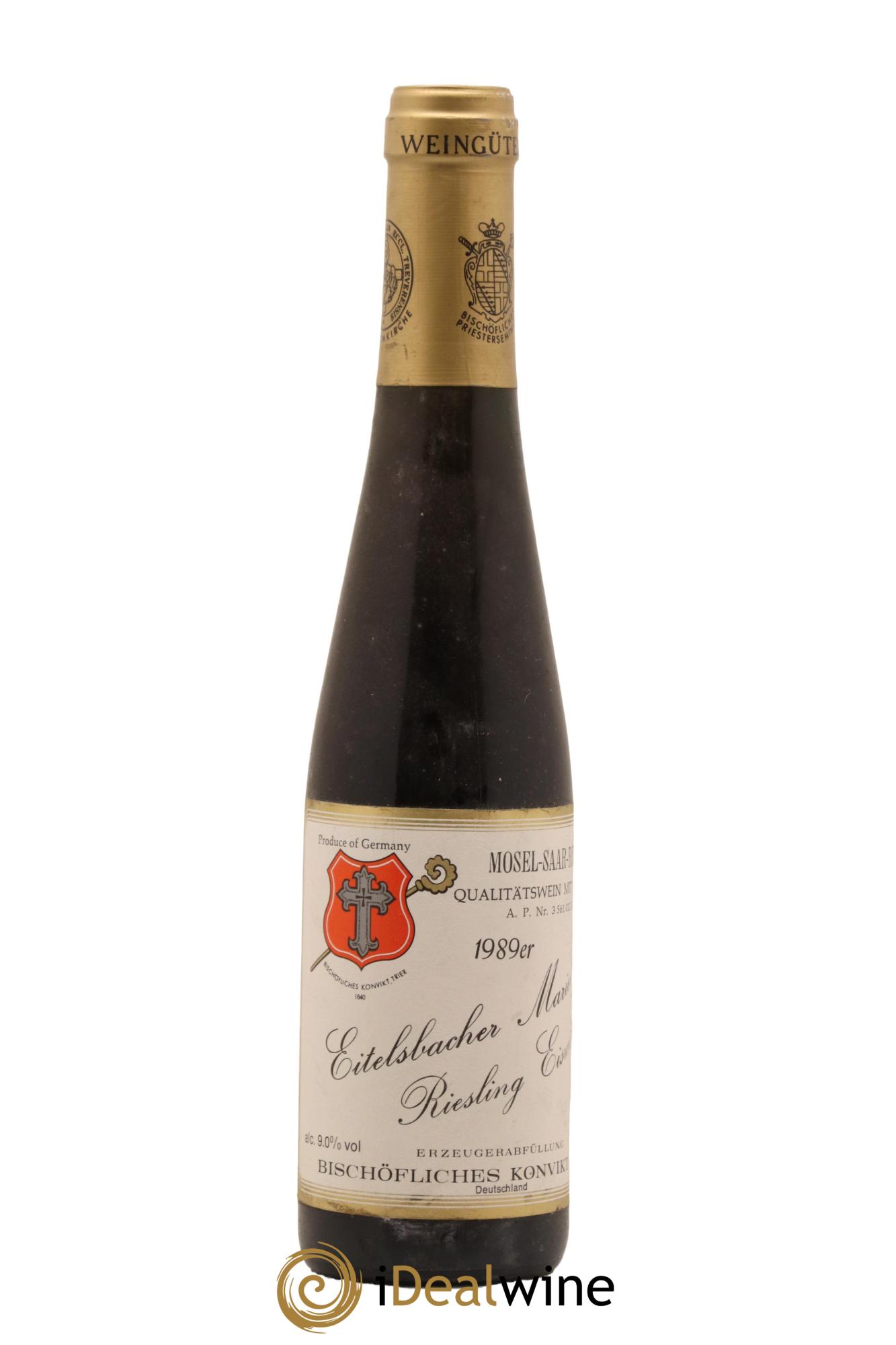 Riesling-Eiswein Bischofliches Konvikt Trier Eitelsbacher Marienholz 1989 - Lotto di 1 mezza bottiglia - 0