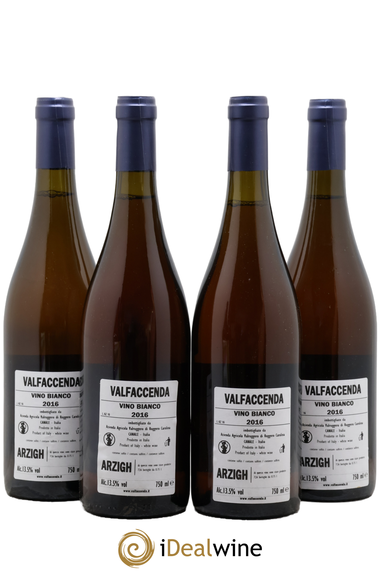 Italie Arzigh Bianco DOCG Valfaccenda Valroggero di Roggero Carolina 2016 - Lot of 4 bottles - 1