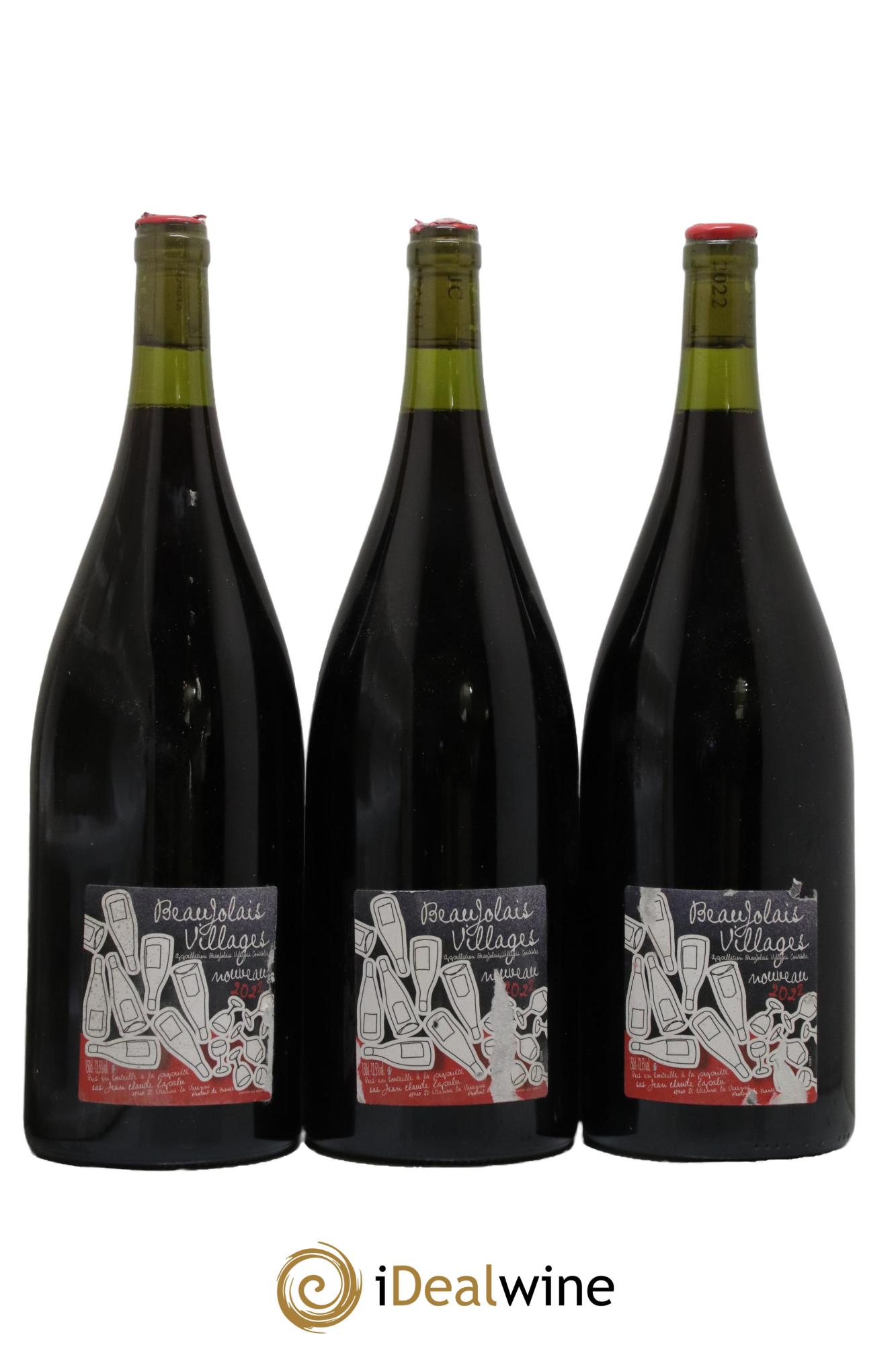 Beaujolais Village Nouveau Jean Claude Lapalu 2022 - Lot of 3 magnums - 0