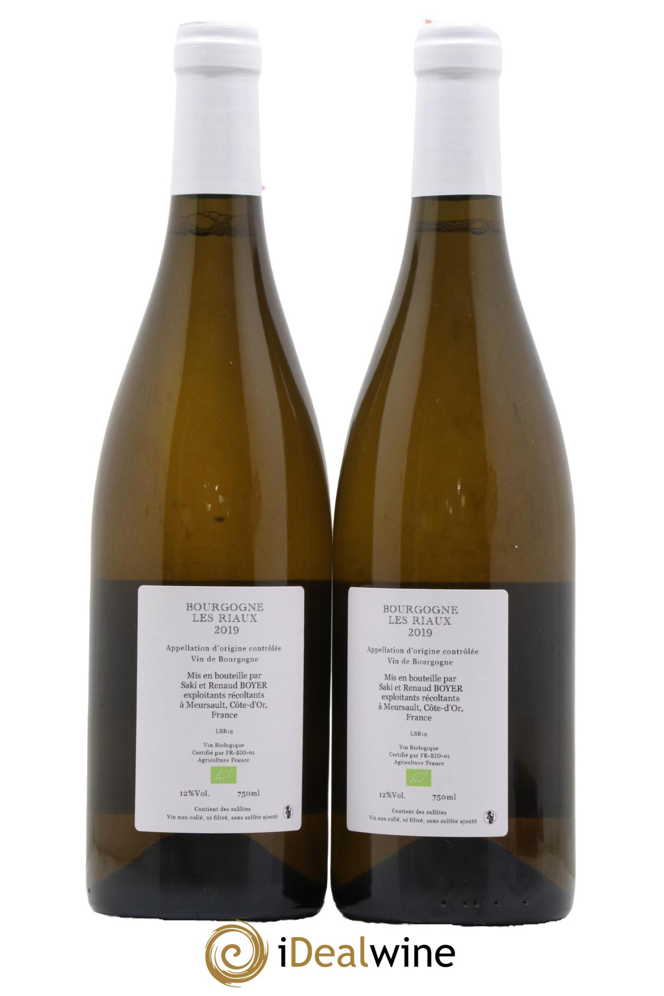 Bourgogne Les Riaux Renaud Boyer 2019 - Posten von 2 Flaschen - 1