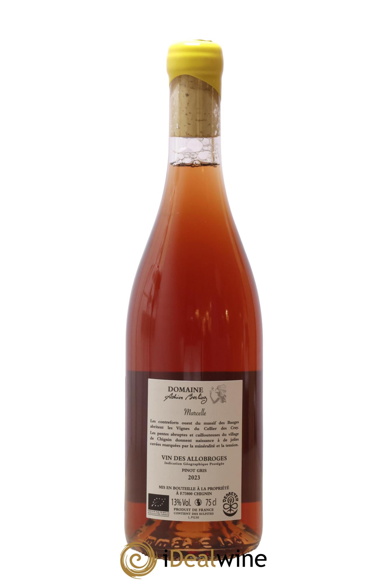 IGP Vin des Allobroges Marcelle Adrien Berlioz 2023 - Lot de 1 bouteille - 1