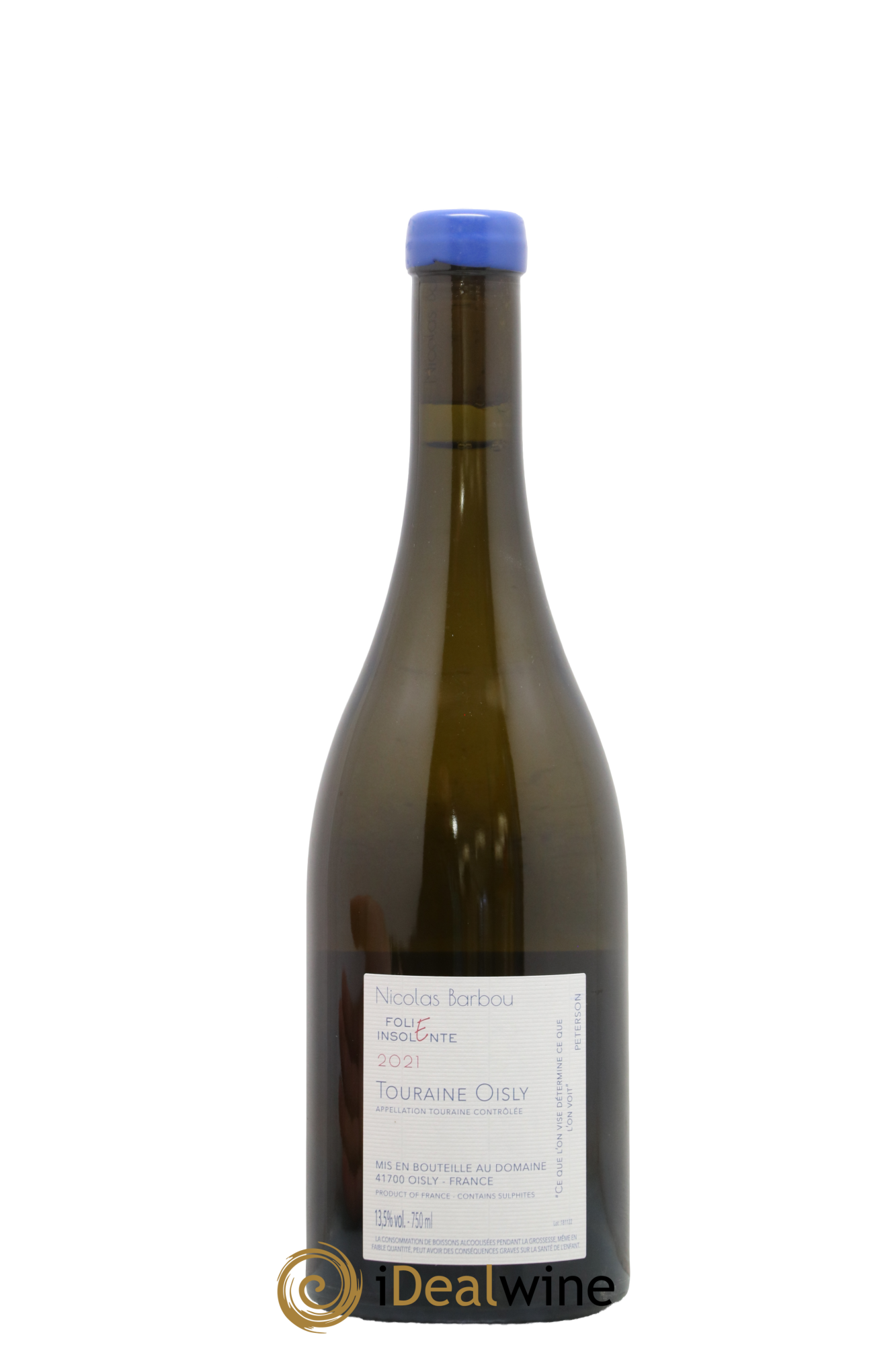 Touraine-Oisly Folie Insolente Nicolas Barbou 2021 - Lot of 1 bottle - 1