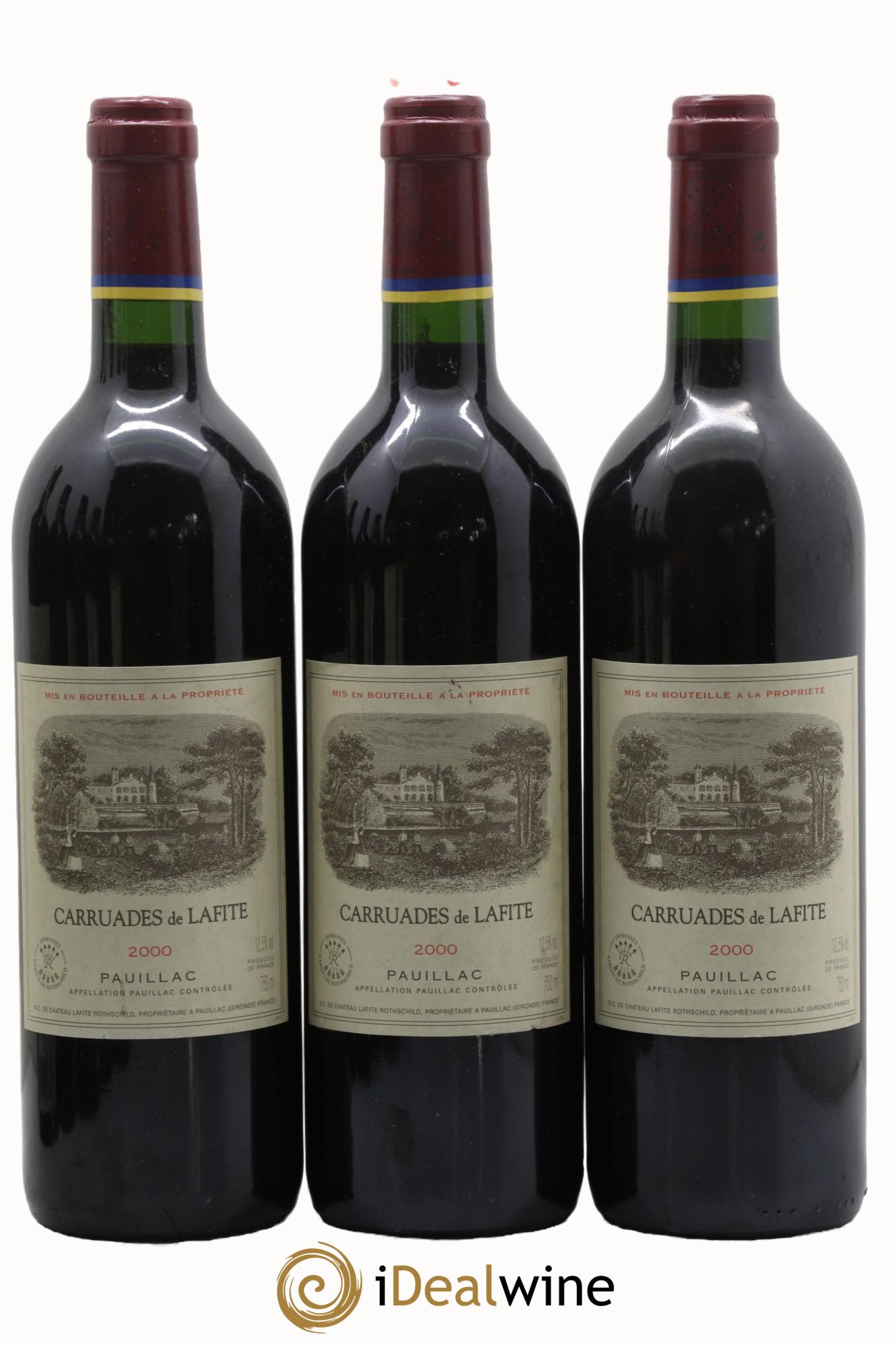 Carruades de Lafite Rothschild Second Vin 2000 - Lot de 3 bouteilles - 0