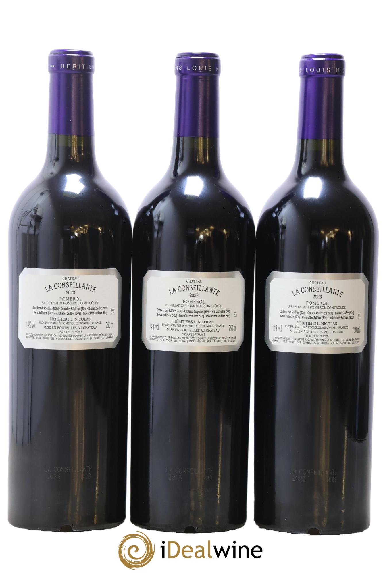 Château la Conseillante 2023 - Lot of 3 bottles - 1