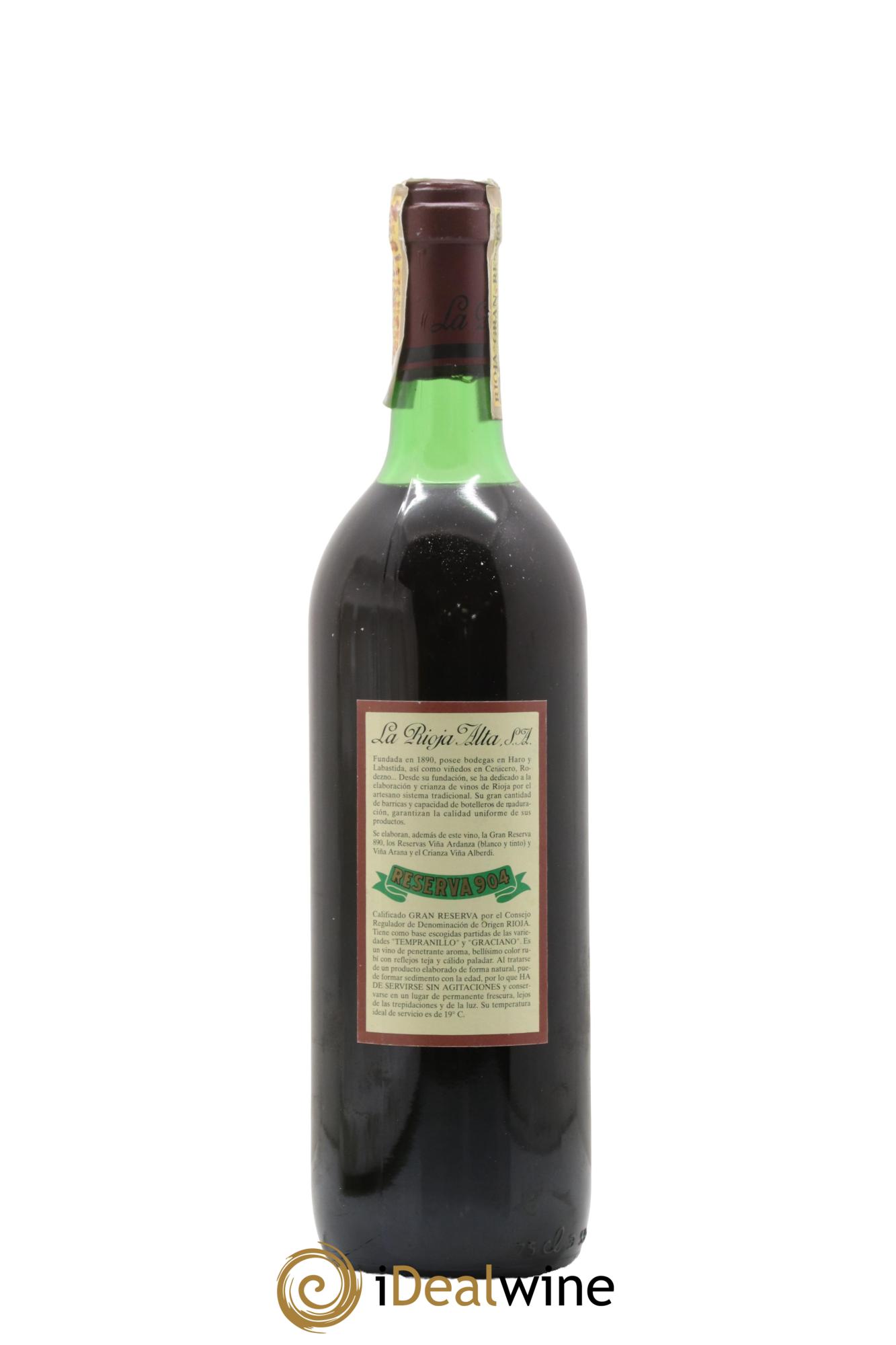 Rioja DOCA Reserva 904 La Rioja Alta 1978 - Lot of 1 bottle - 1