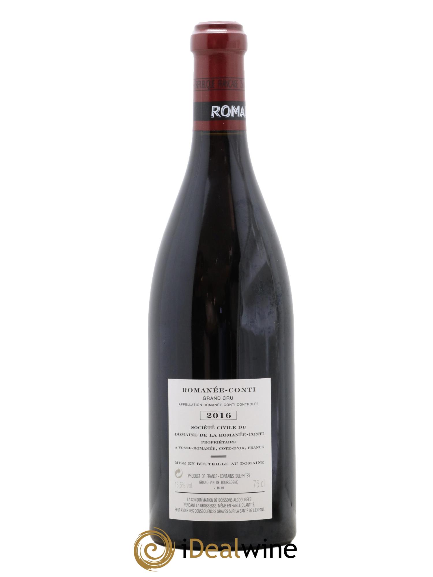 Romanée-Conti Grand Cru Domaine de la Romanée-Conti  2016 - Lot de 1 bouteille - 1