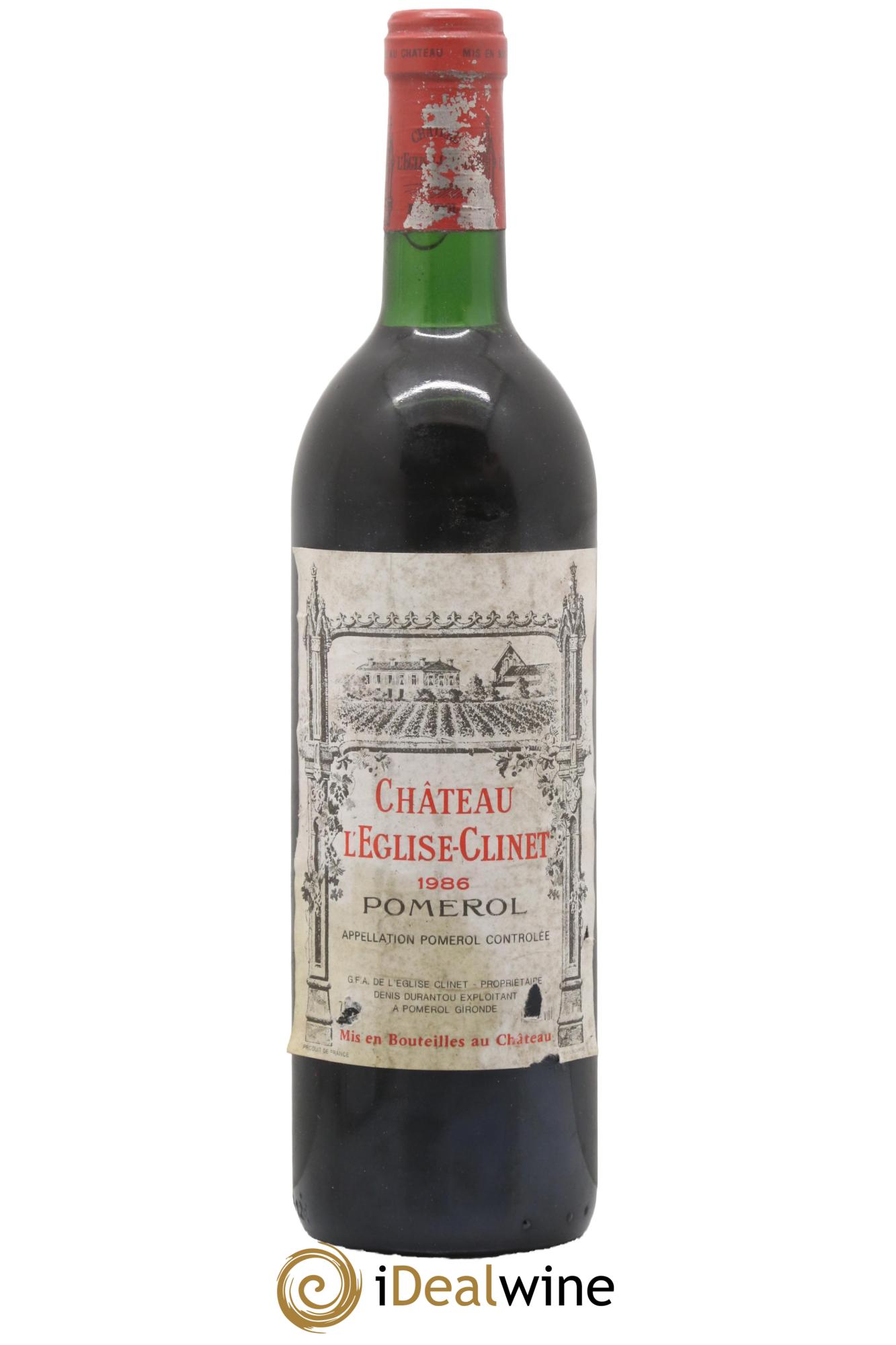 Château l' Église Clinet 1986 - Lot de 1 bouteille - 0