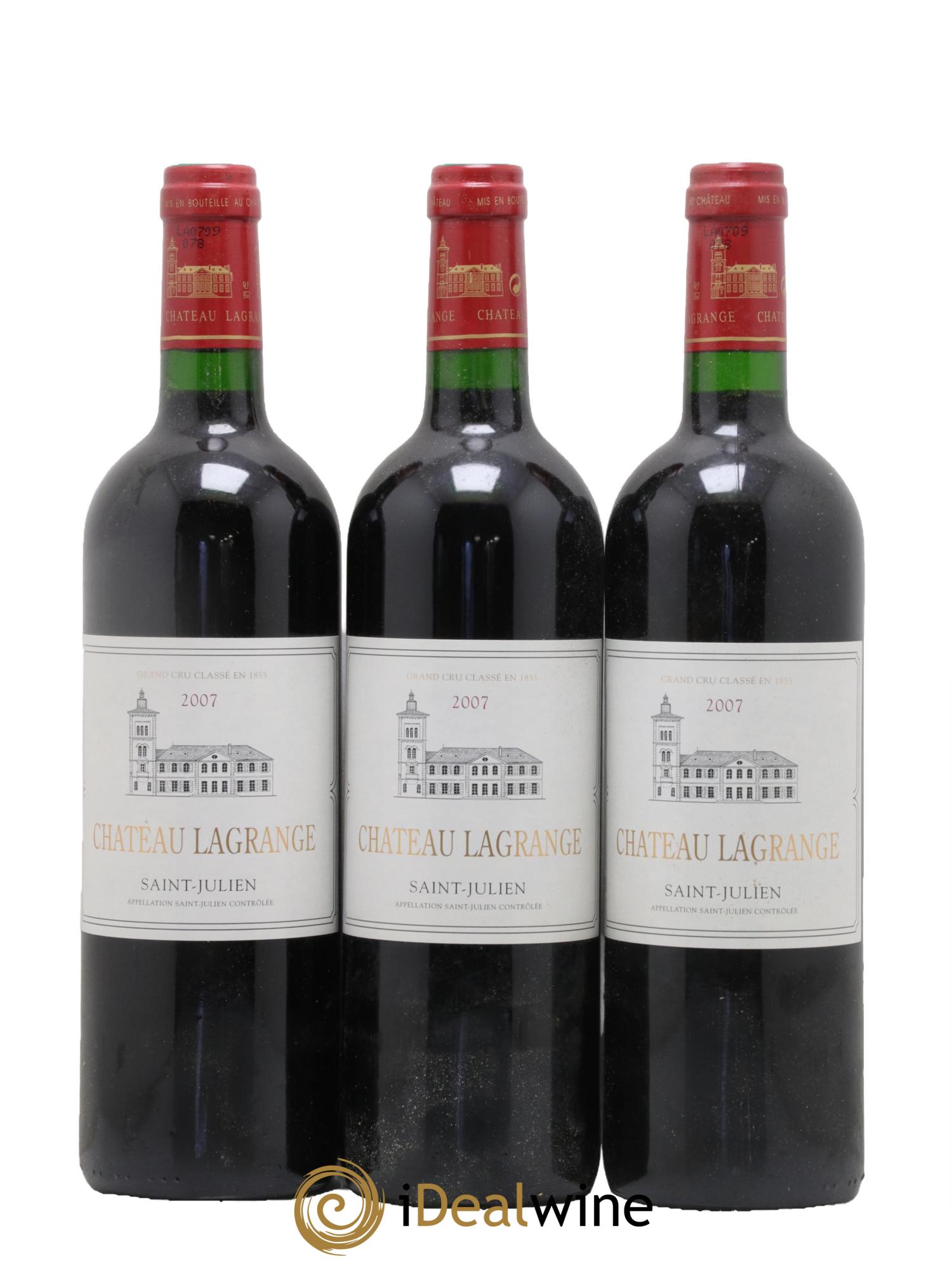 Château Lagrange 3ème Grand Cru Classé 2007 - Lot de 3 bouteilles - 0