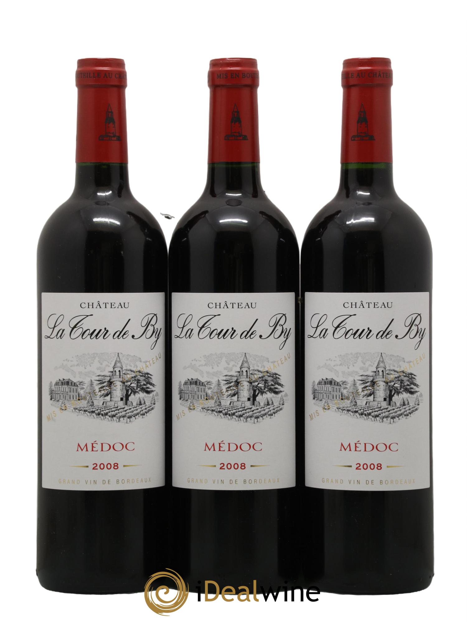 Château La Tour de By Cru Bourgeois 2008 - Lot de 3 bouteilles - 0