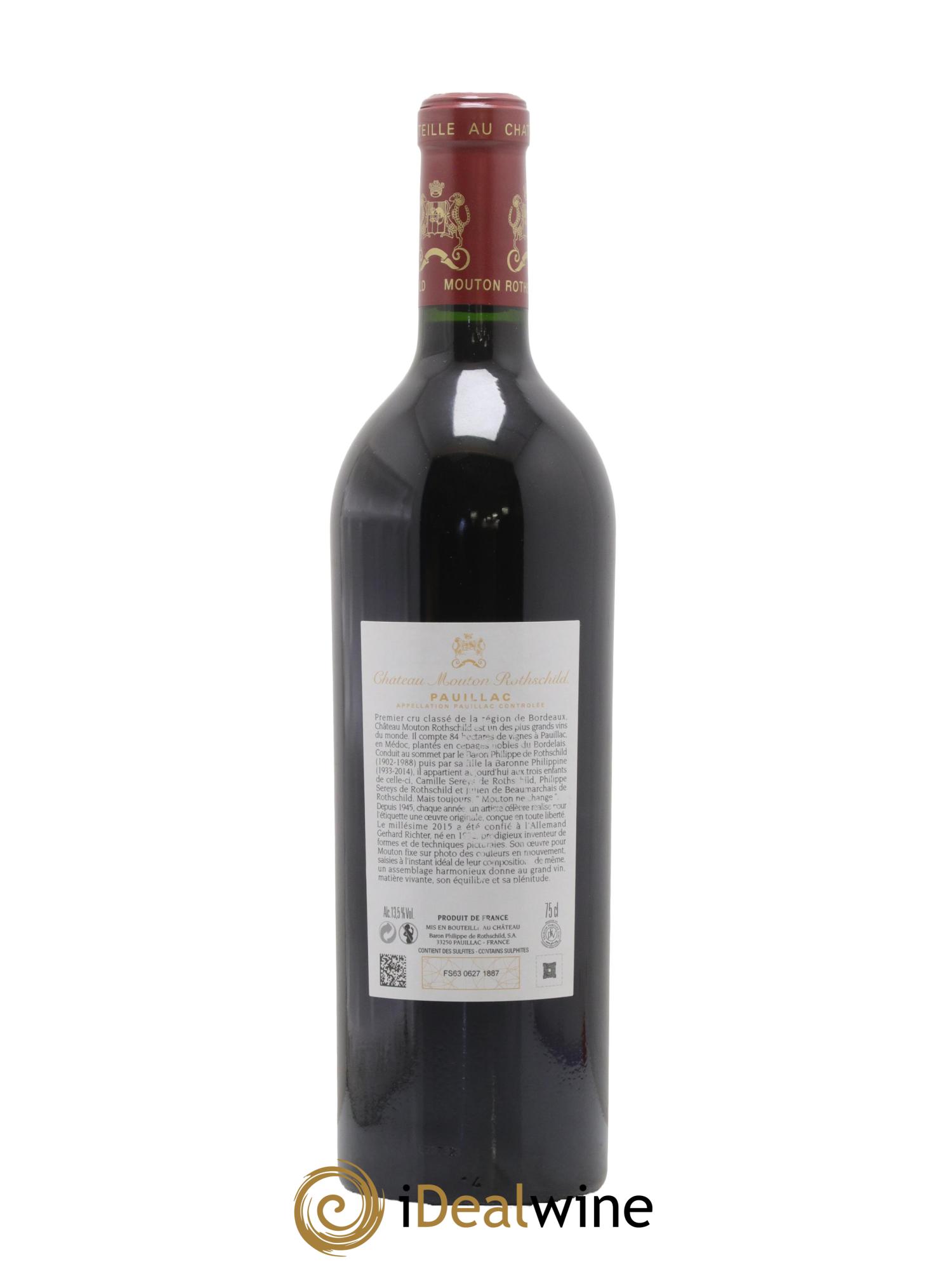 Château Mouton Rothschild 1er Grand Cru Classé 2015 - Lotto di 1 bottiglia - 1