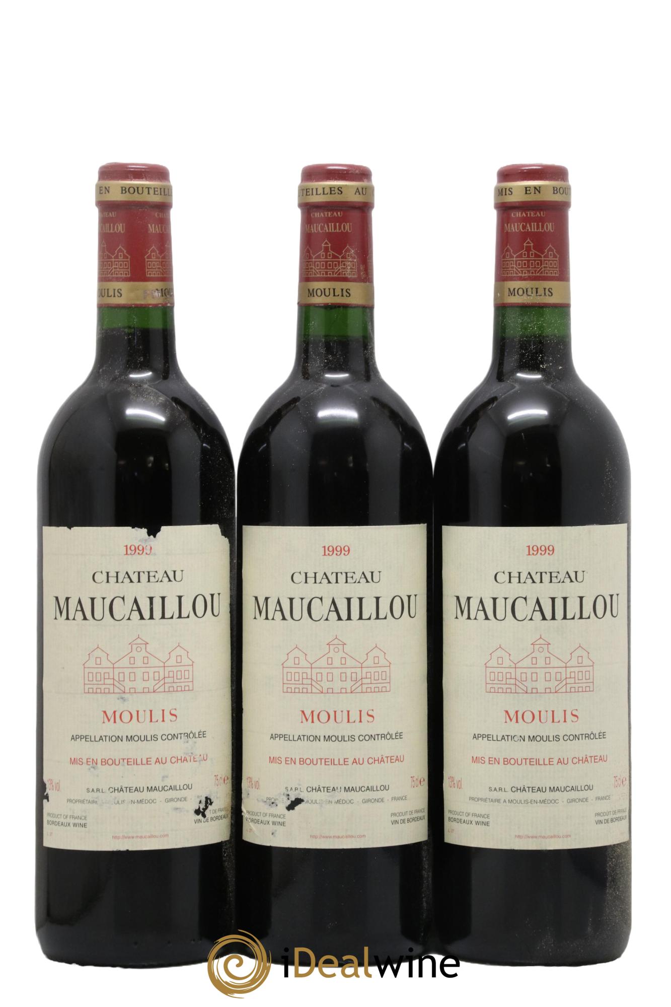 Château Maucaillou 1999 - Posten von 3 Flaschen - 0