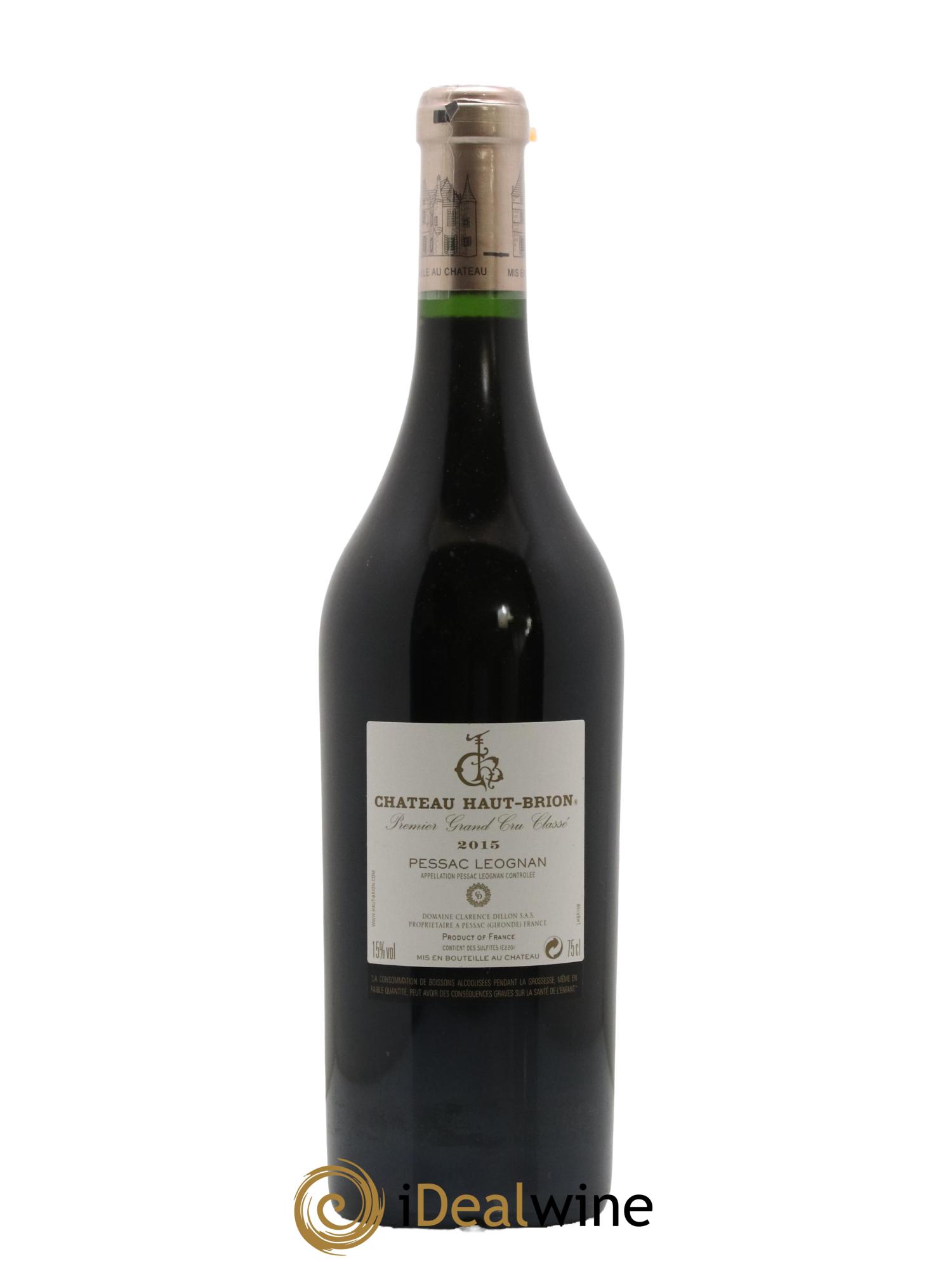 Château Haut Brion 1er Grand Cru Classé 2015 - Lot de 1 bouteille - 1