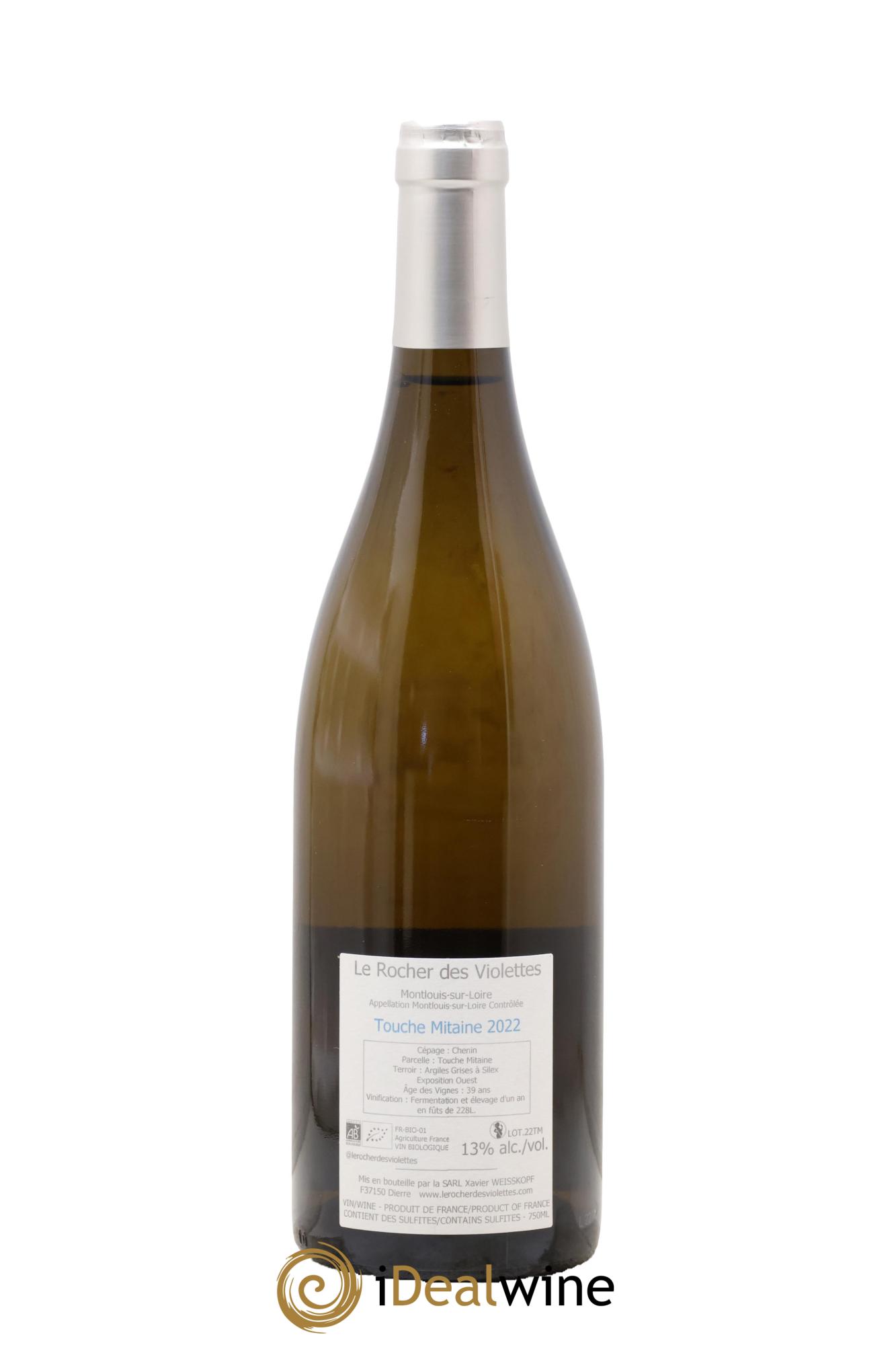 Montlouis-sur-Loire Touche Mitaine Le Rocher des Violettes 2022 - Lot de 1 bouteille - 1