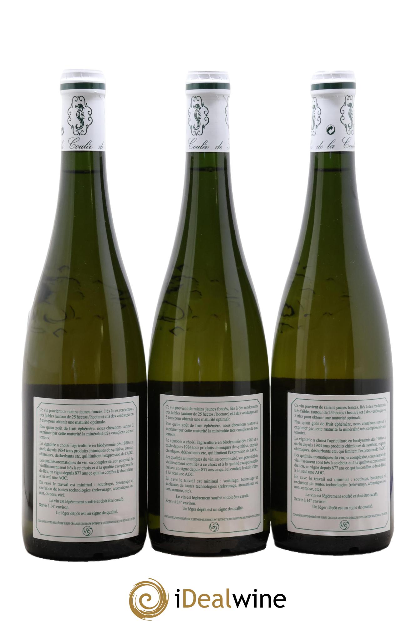 Savennières Clos de la Coulée de Serrant La Coulée de Serrant 2005 - Lot de 3 bouteilles - 1